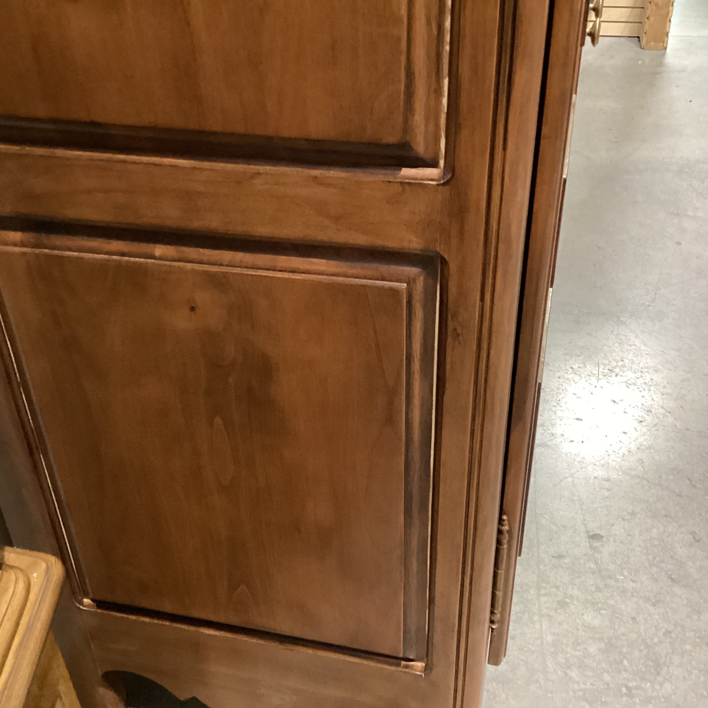 Carved Wood 2 Door with Shelves Armoire 48"x 28"x 72"