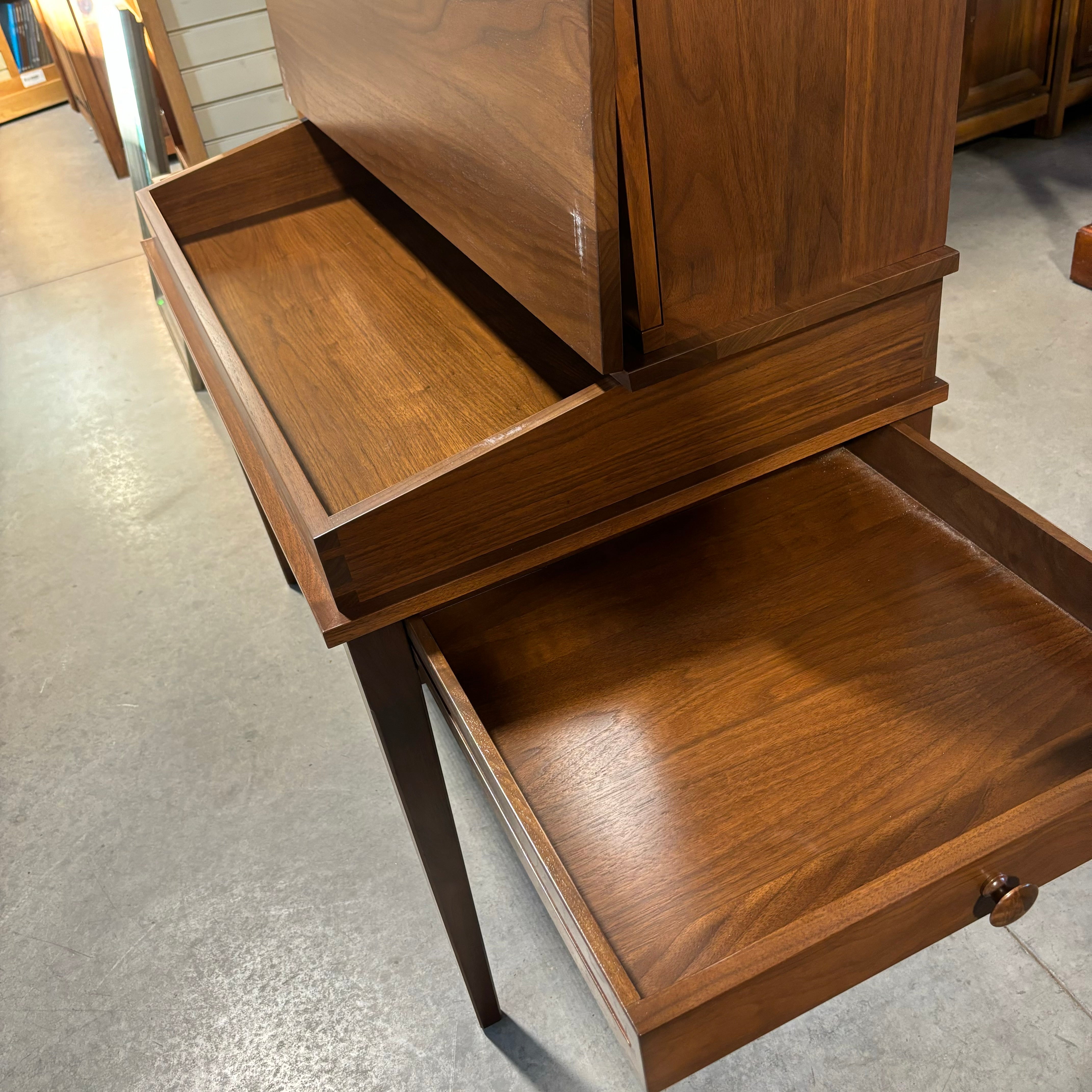 19th Century Style Drop Front Solid Wood Secretary Desk 42"x 24"x 54"
