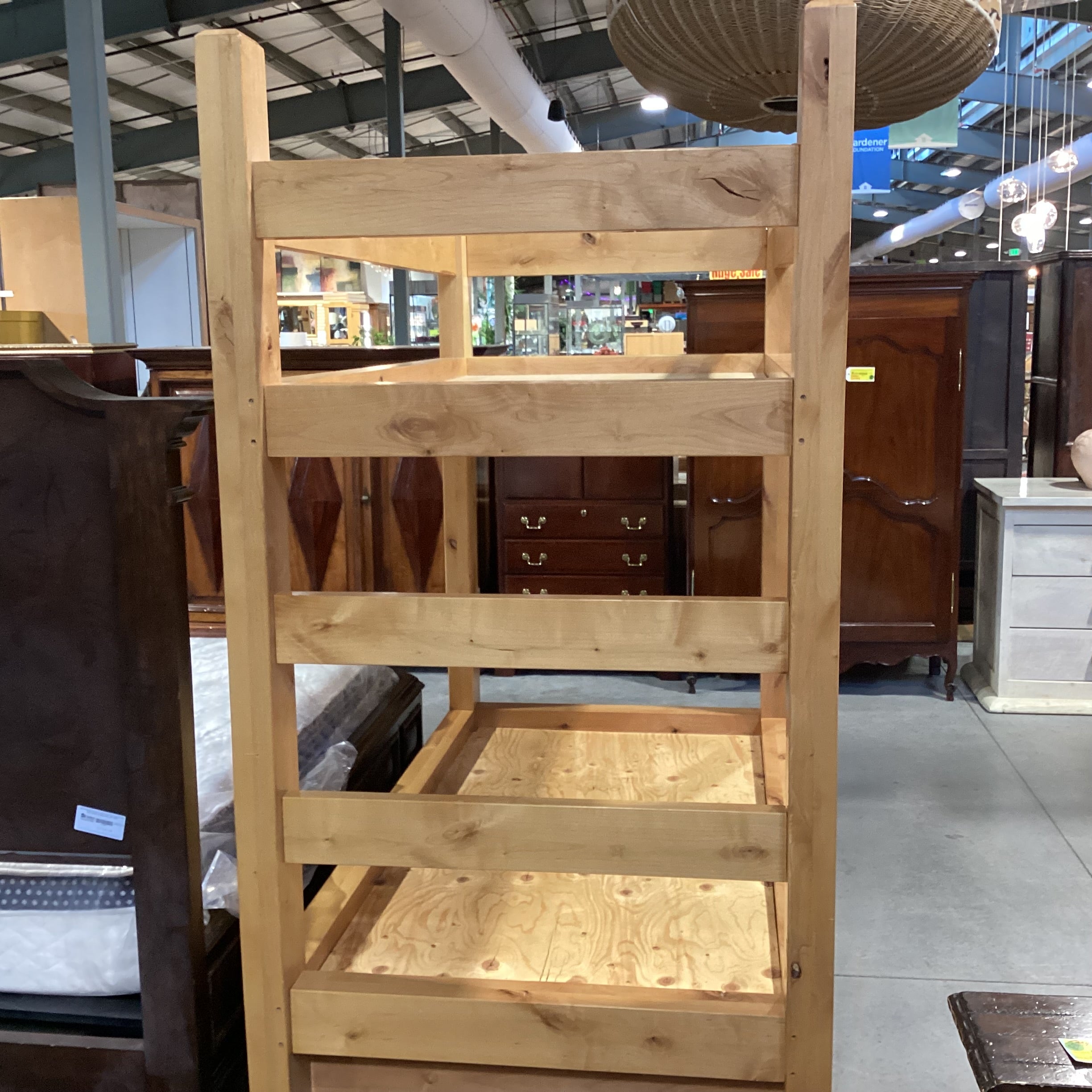 Twin Over Twin Solid Wood with 2 Drawer Storage Bunk Bed Set 46"x 84"x 88"