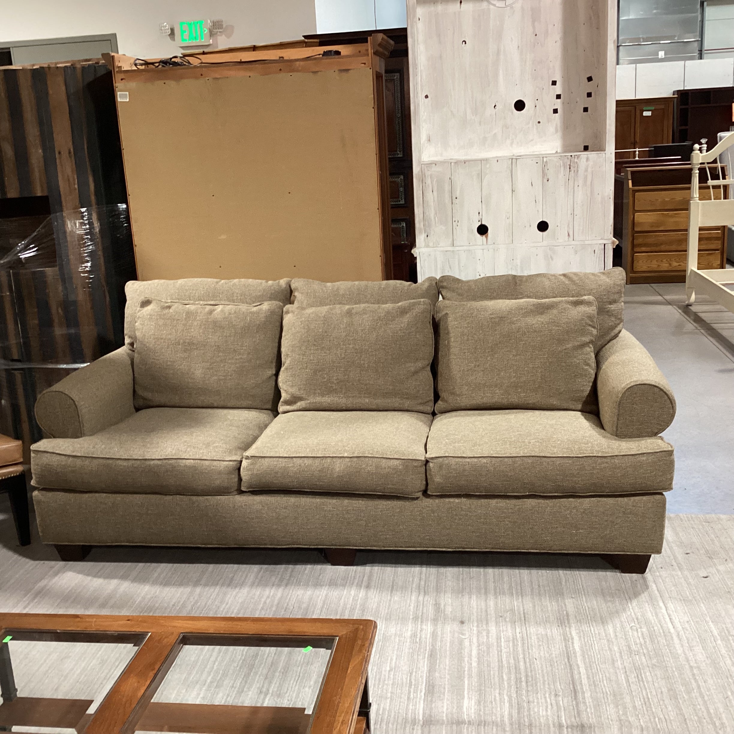 Fairfield Tan Woven Down Mix Sofa 93"x 42"x 31"