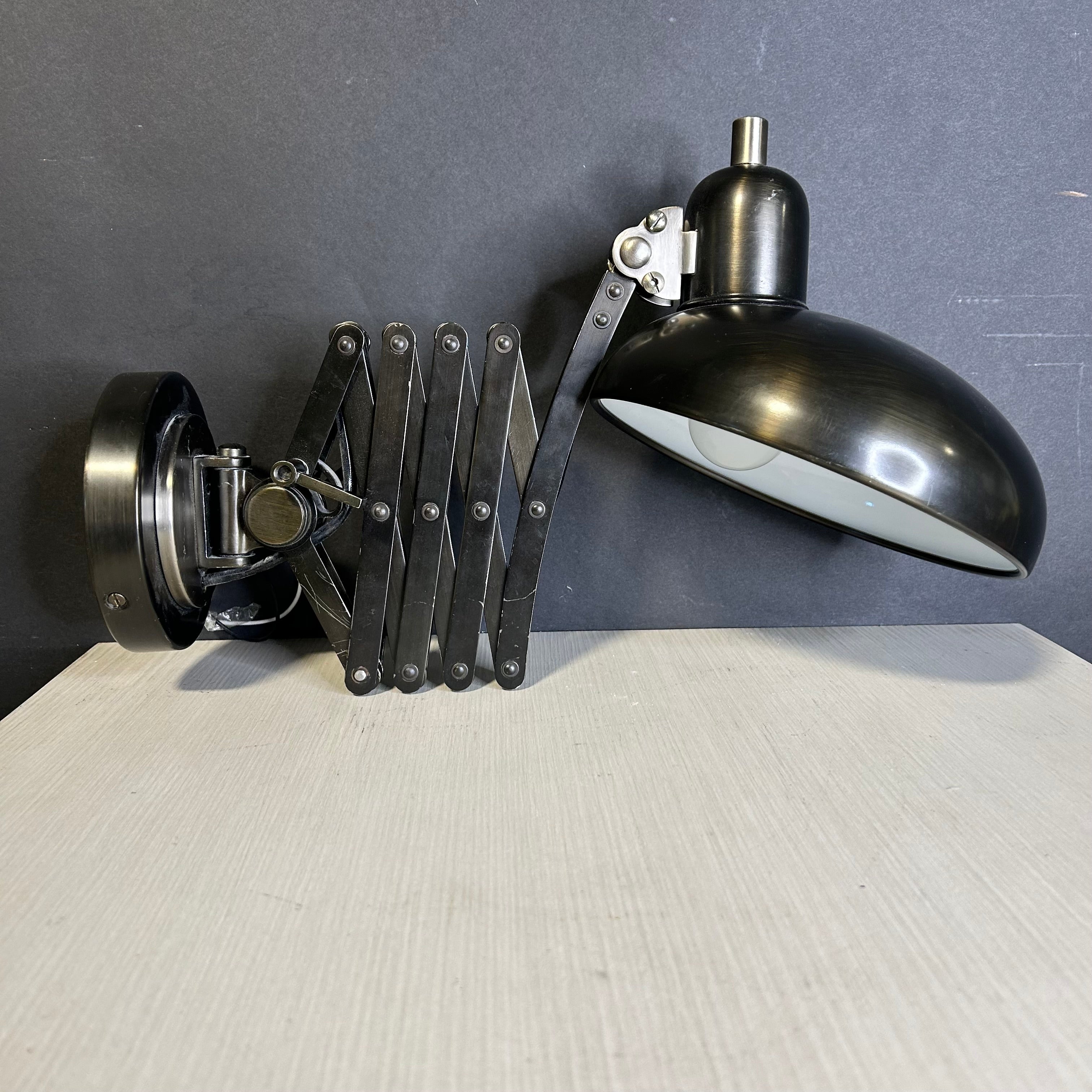 Bruno Wall Swinger Scissor Wall Lamp 8"x 16"x 28"