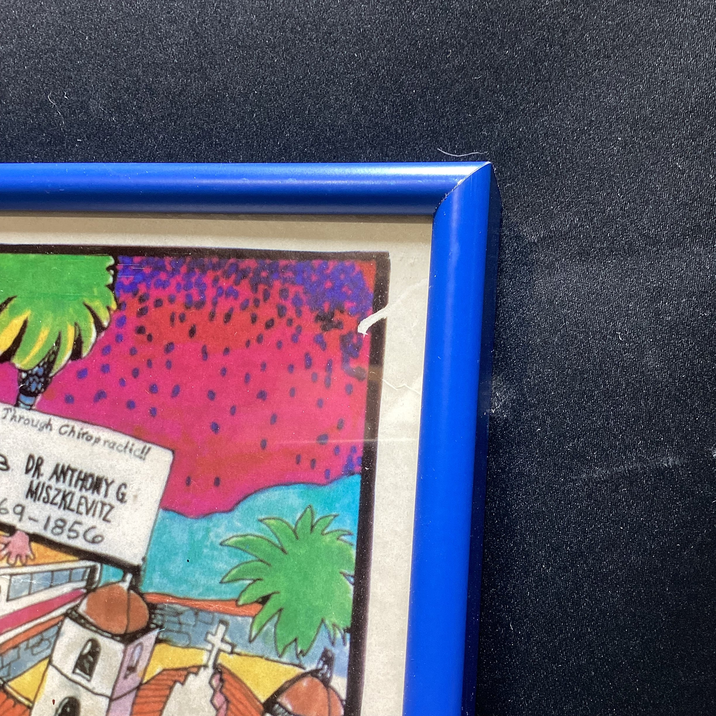 S. White Signed/Dated Santa Barbara Cartoonized City Map Print 24" x 36"