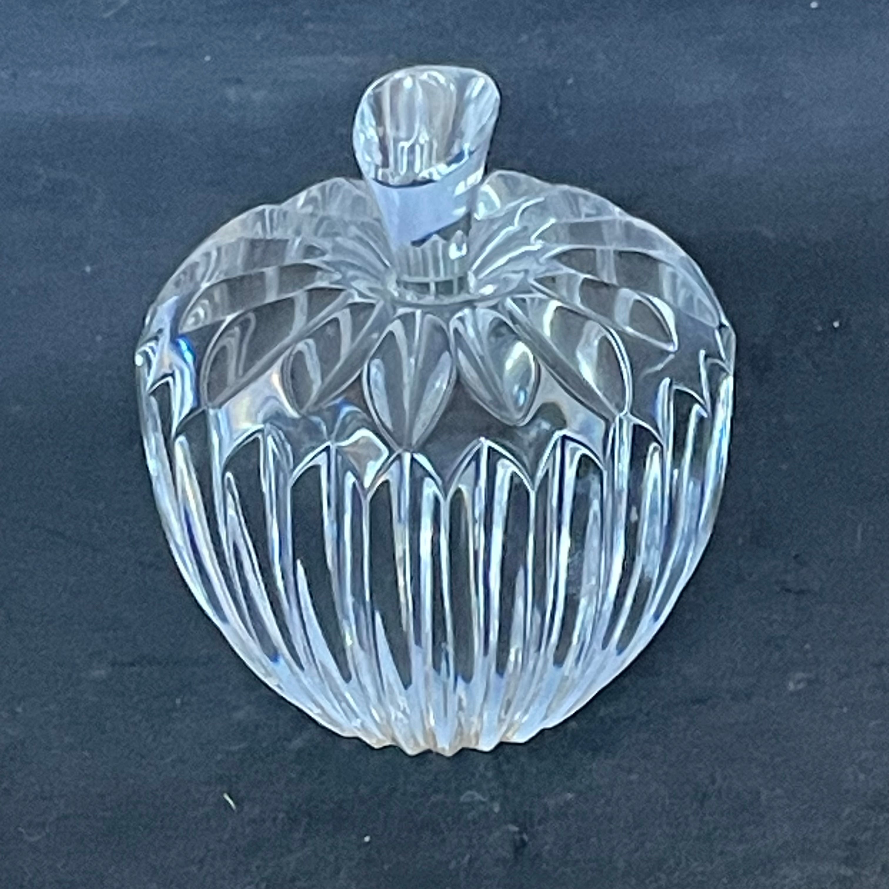 Vintage Waterford Crystal Apple Paperweight, 3"x 3"