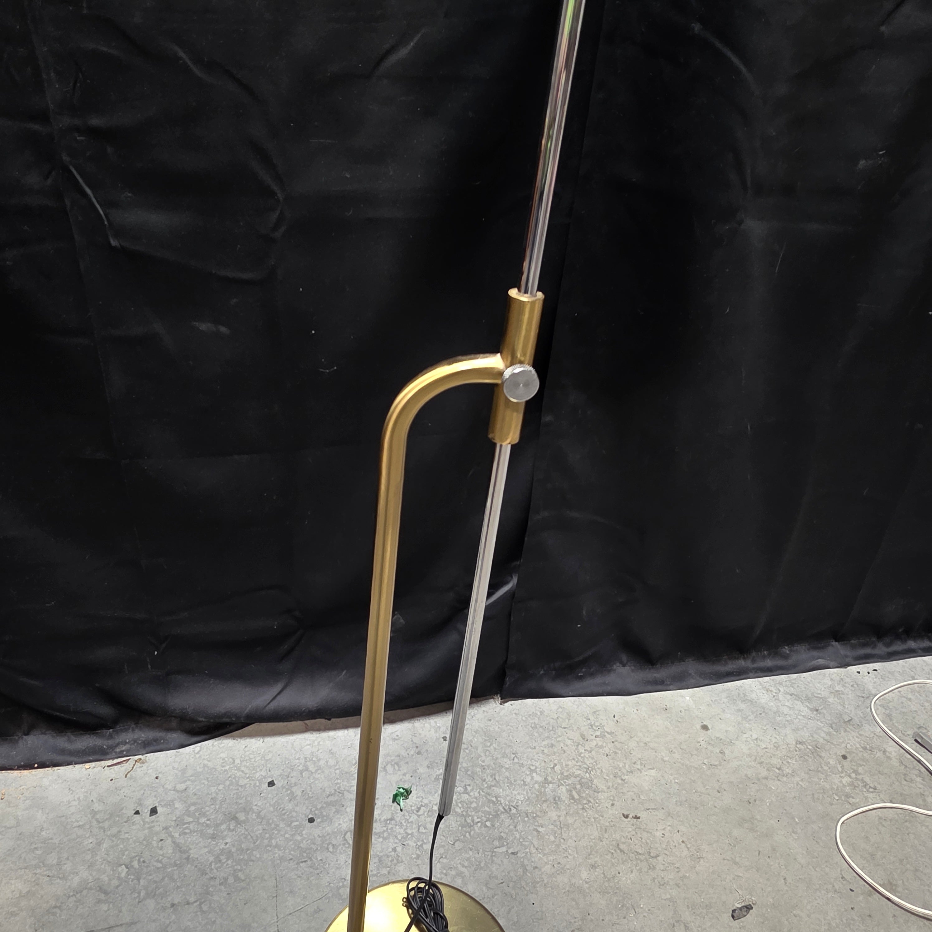Vintage Mid Century Modernist Adjustable "Saxophone" Floor Lamp