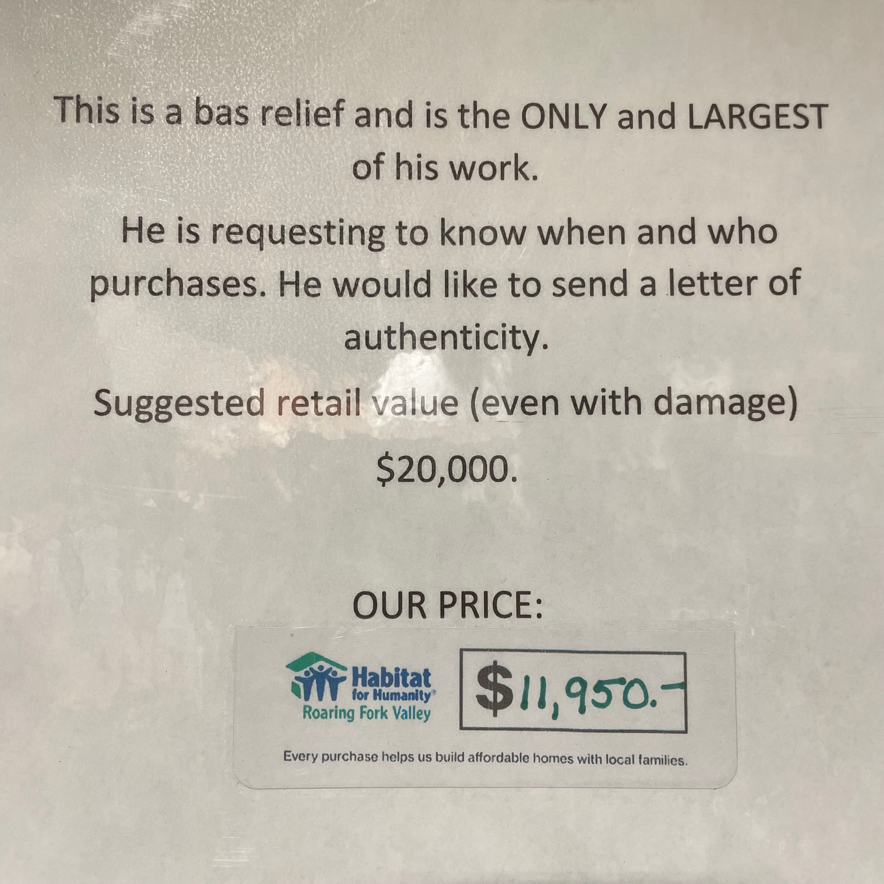 Janusz Obst Signed/ Dated "Another Planet"3D Bas Relief Original 46 1/2" x 66"