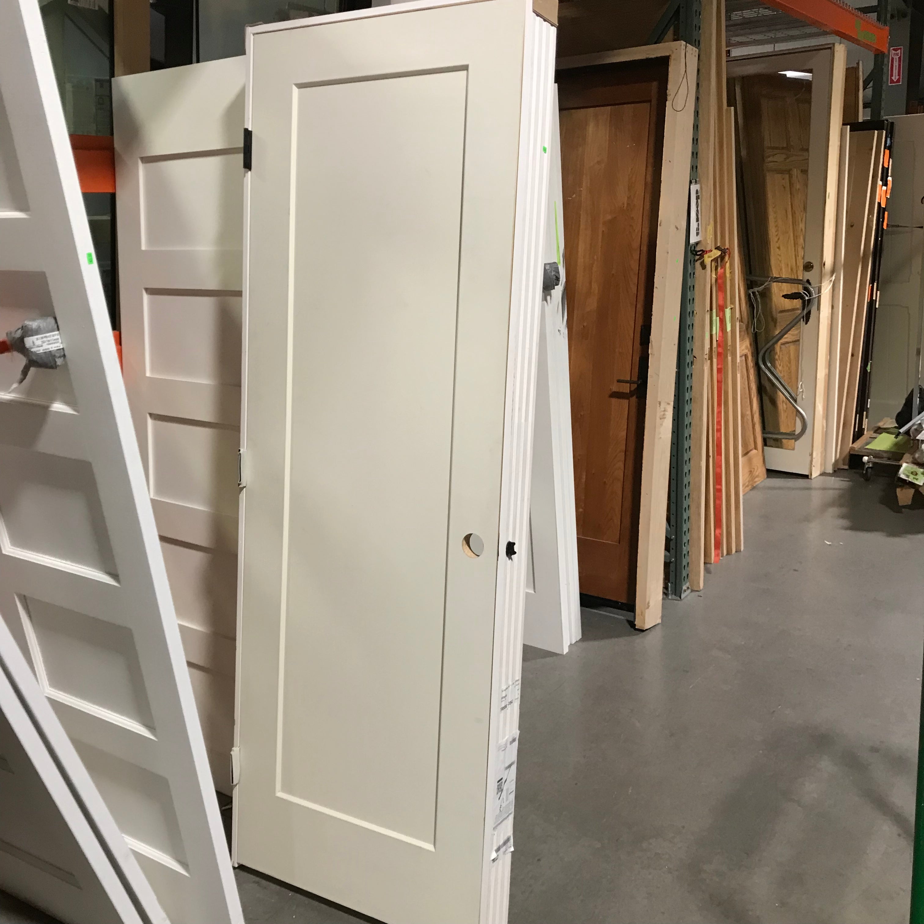 29.5"x 81.5"x 4.5" Rough Opening Primed Shaker Single Panel Interior Door with Jamb