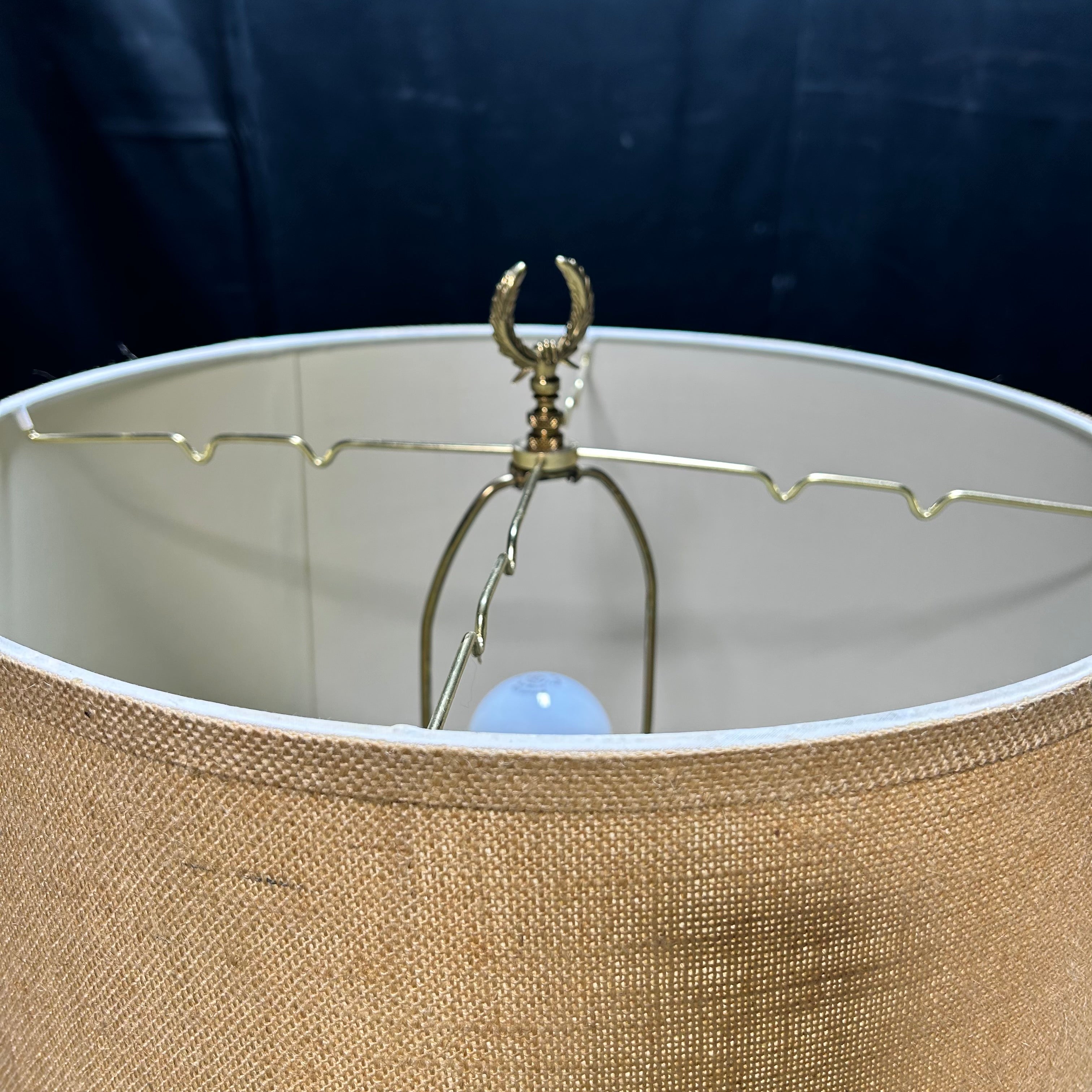 Vintage Heavy Candle Style Wrought Iron Floor Lamp 18"x 69"