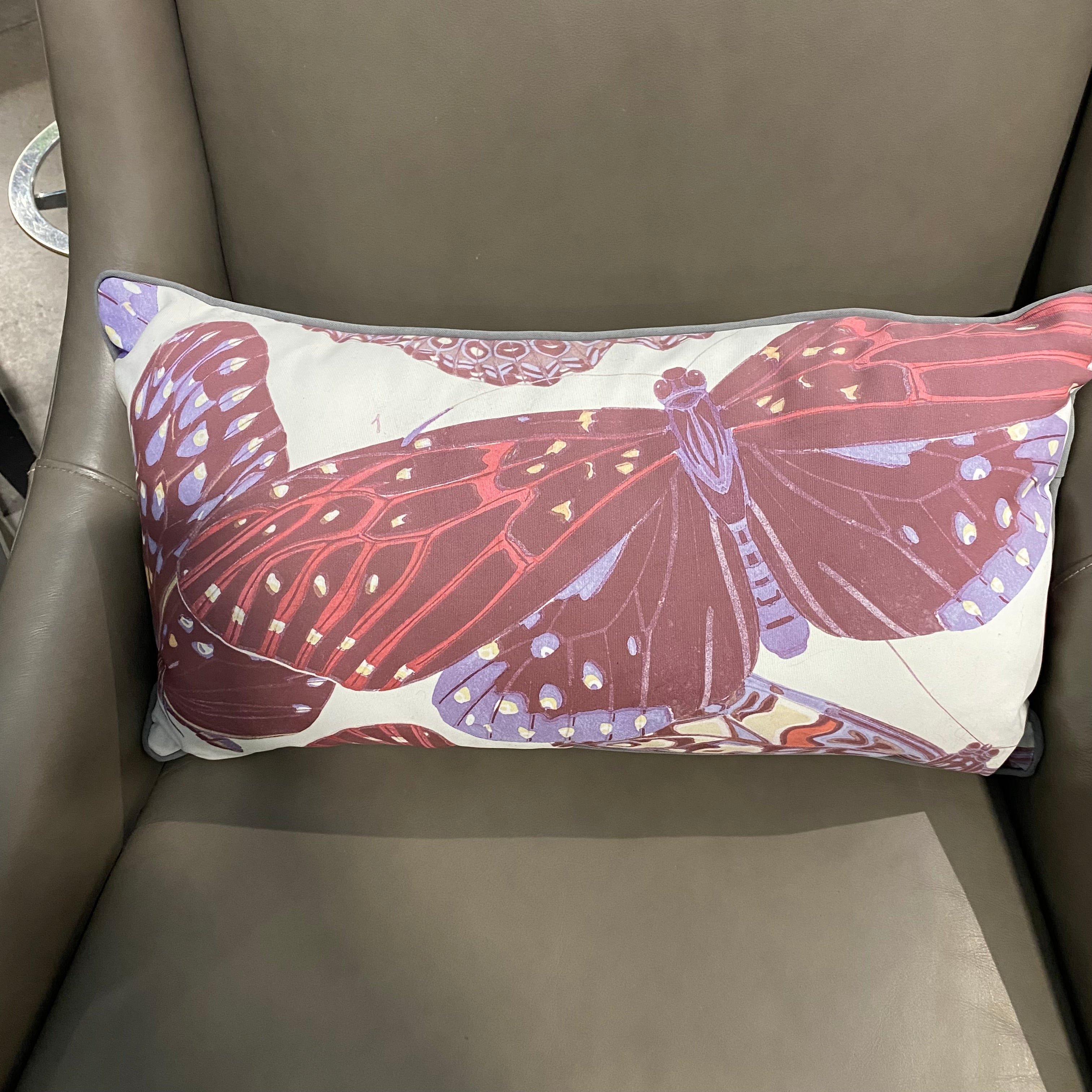 N. Salamon Artwork Butterfly Pillow 13"x 24"