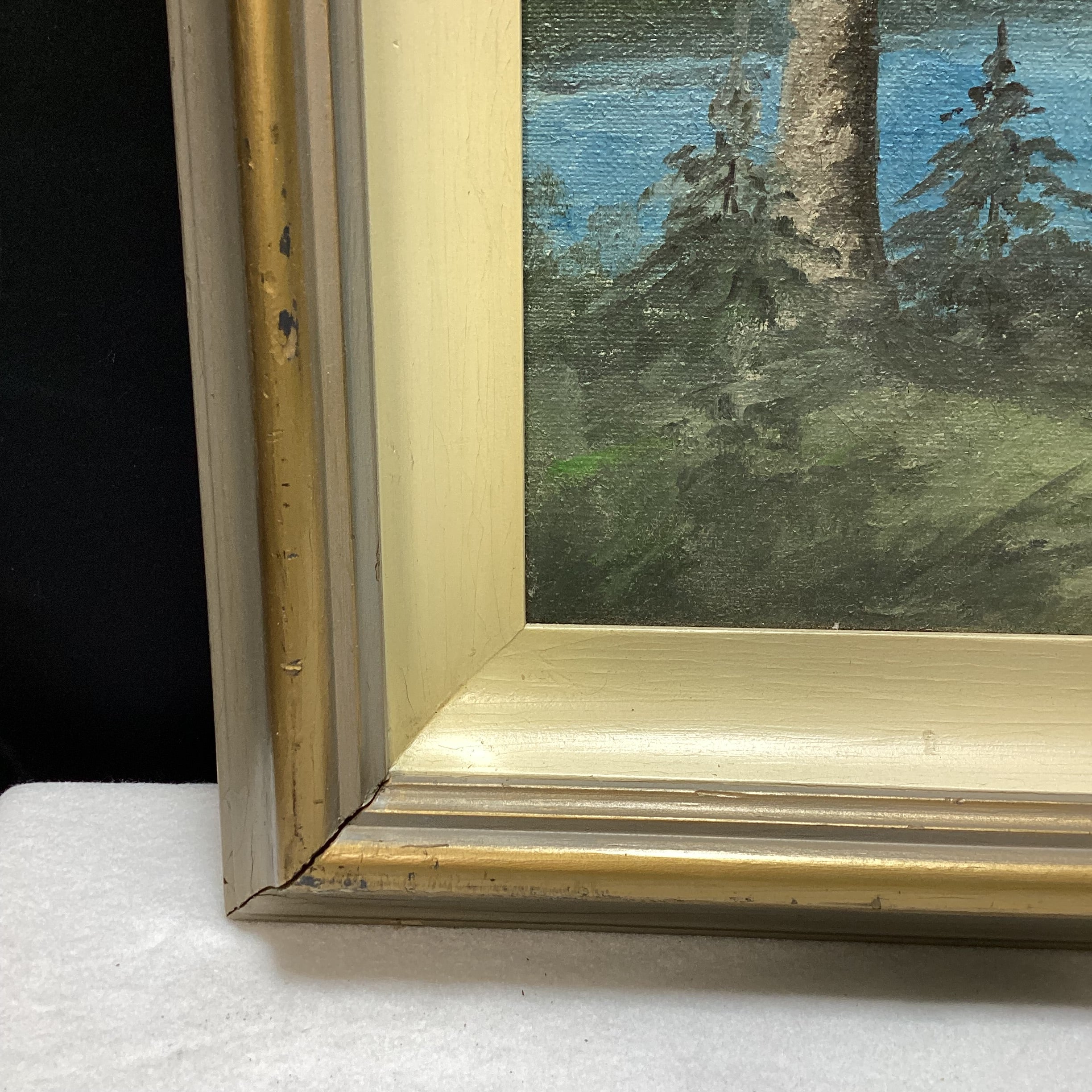 H. Metz Signed Original Mountainscape Painting 30" x 26"