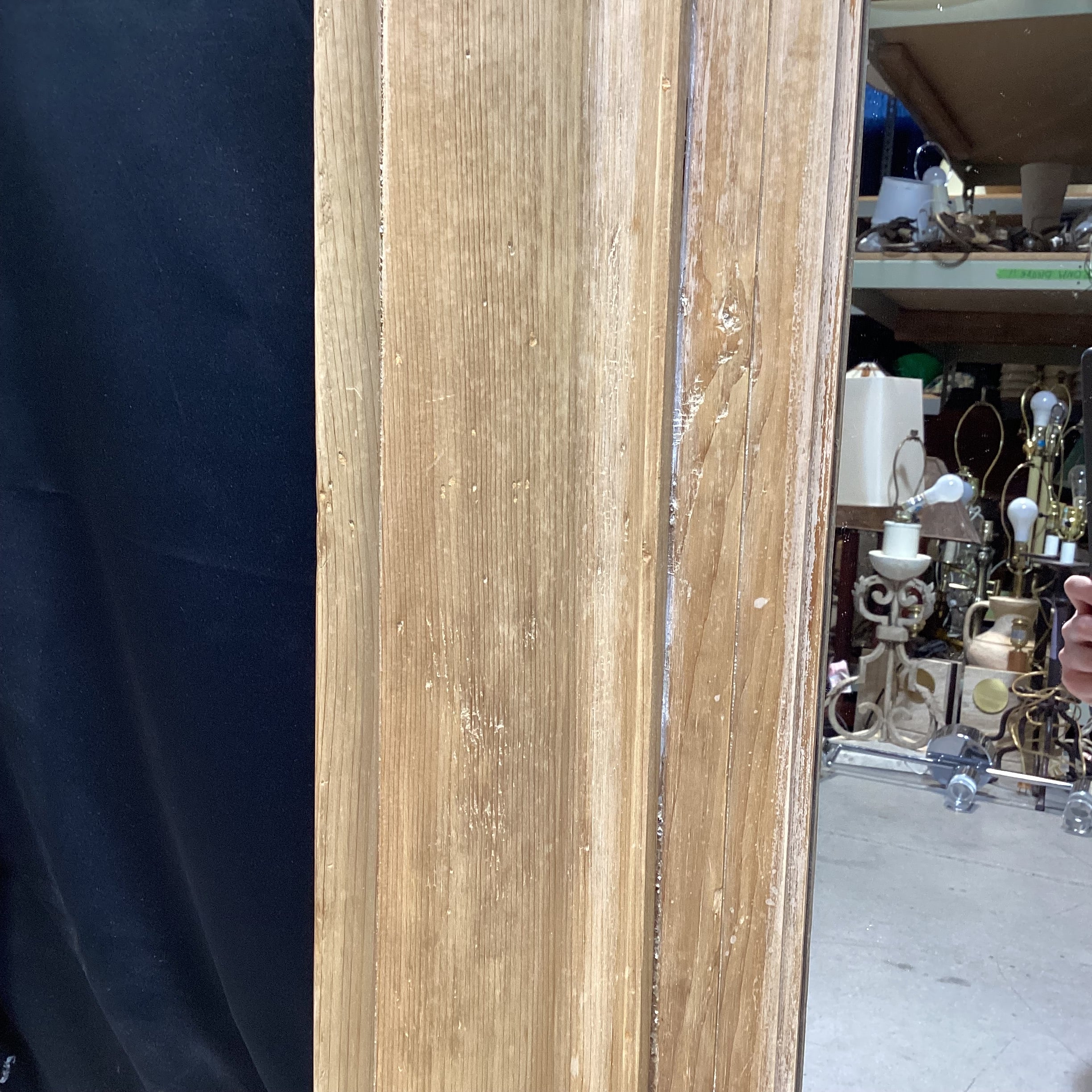 Large Rectangular Pine Wall Mirror 38.5" x 46.5"