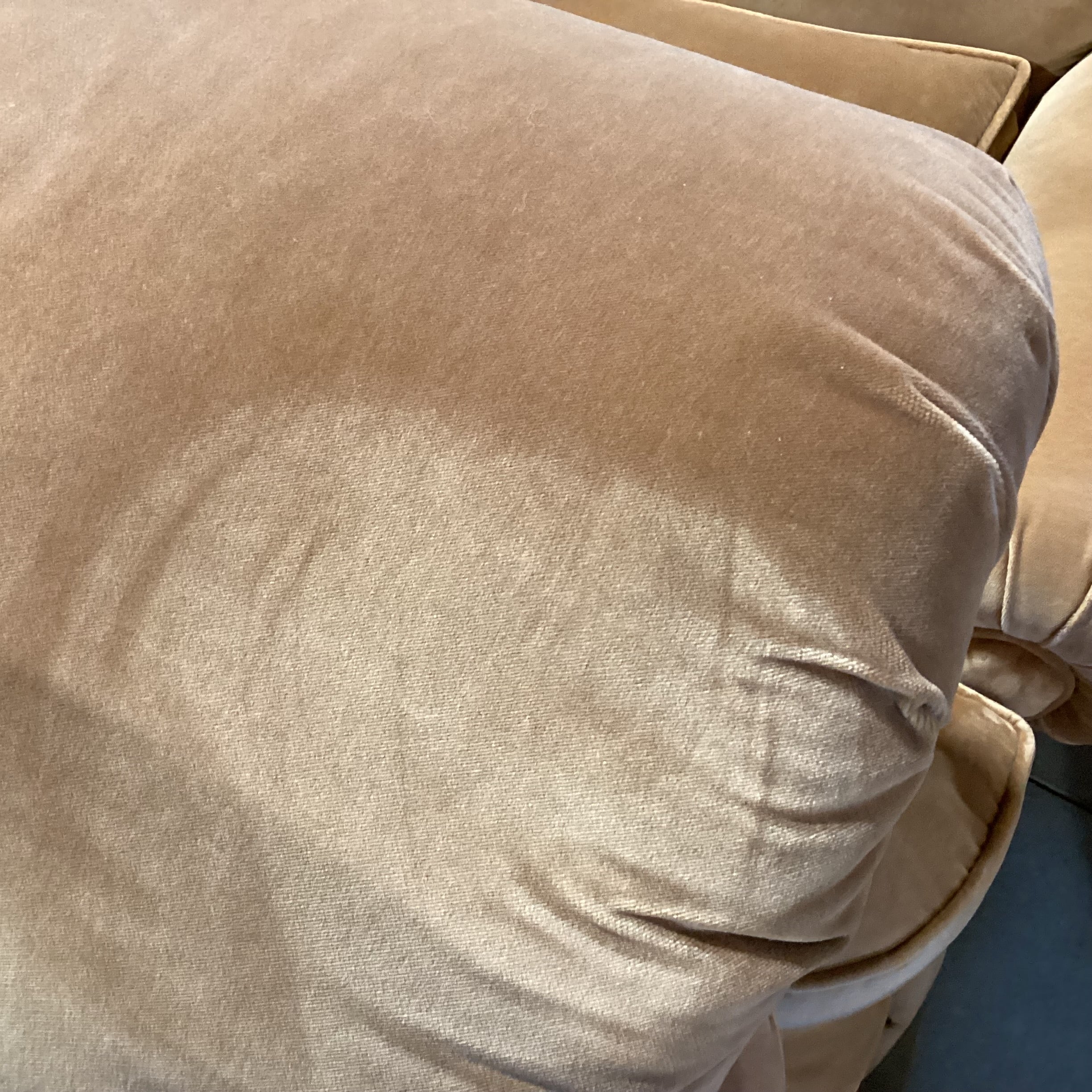 JJ Custom Butterscotch Velvet Down Mix Chair 36"x 42"x 34"