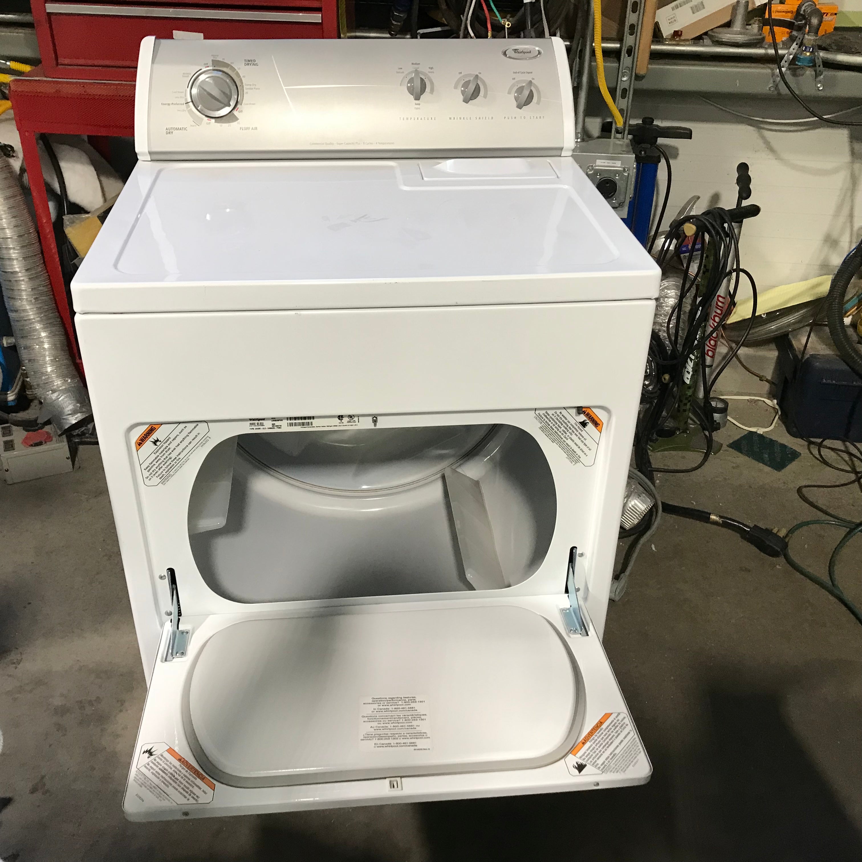 Whirlpool White Front Load Electric Dryer 29"x 28"x 43"