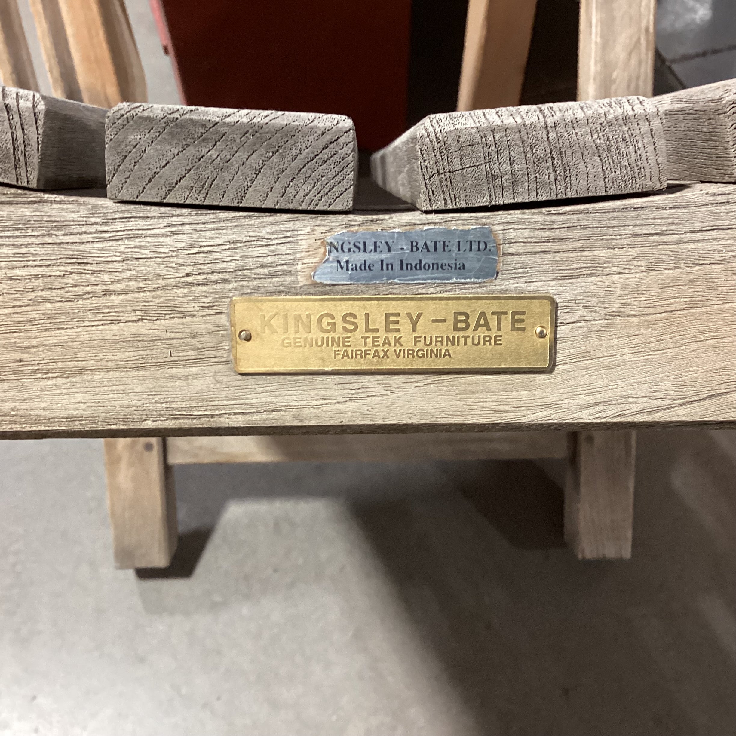 Kingsley Bate Teak with Cushion Chair 27"x 27"x 35"