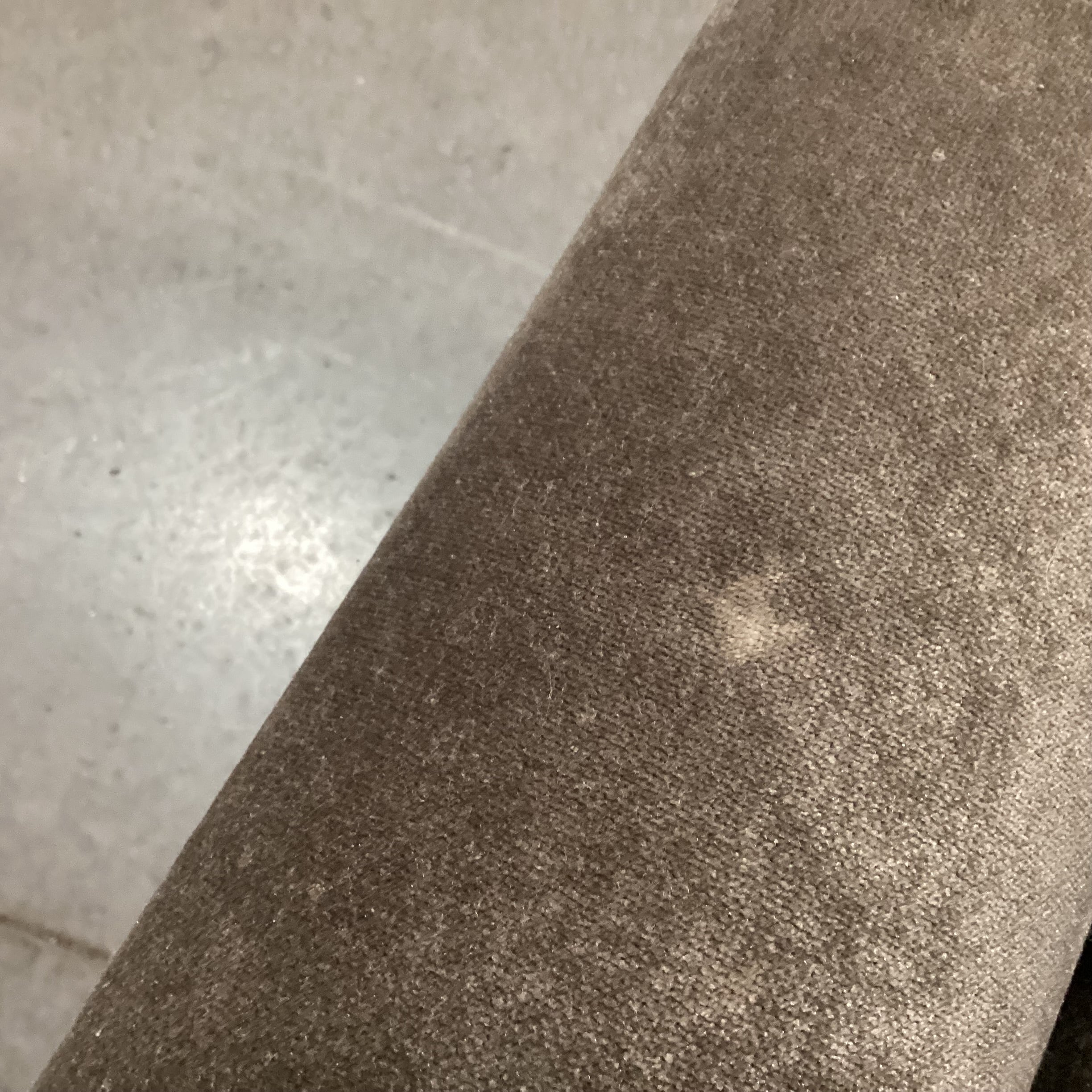 Taupe Grey Velvet Swivel Chair 31.5"x 36"x 35"