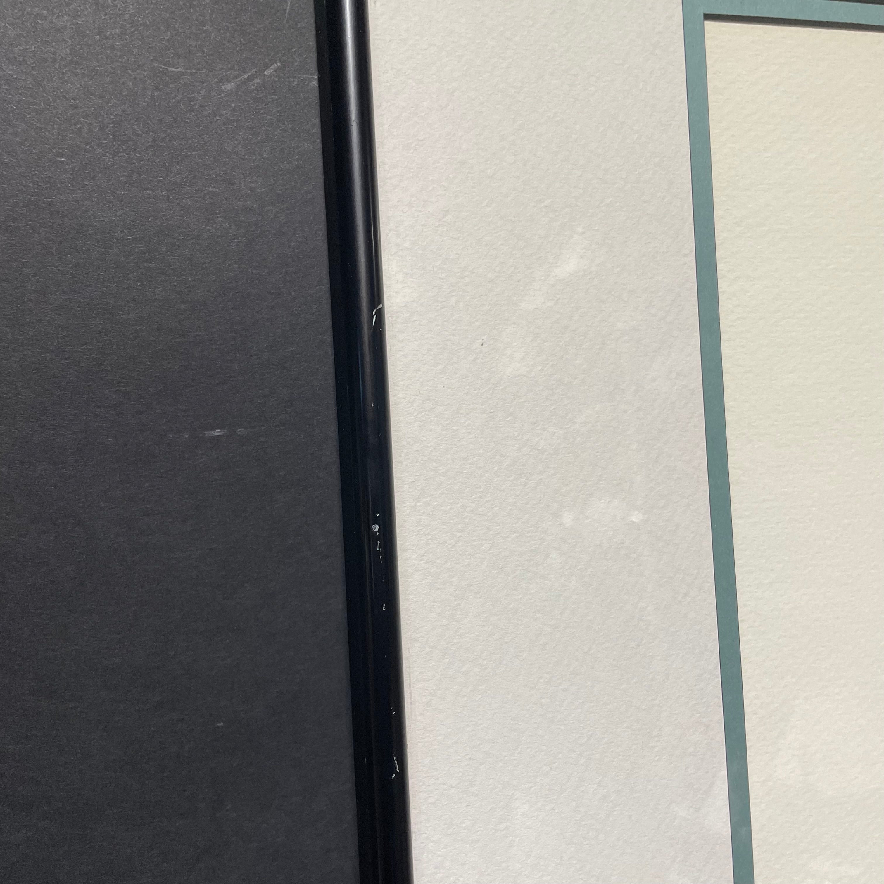 Sam English Signed/Dated "That Meeting" Print In Black Frame 37" x 29"