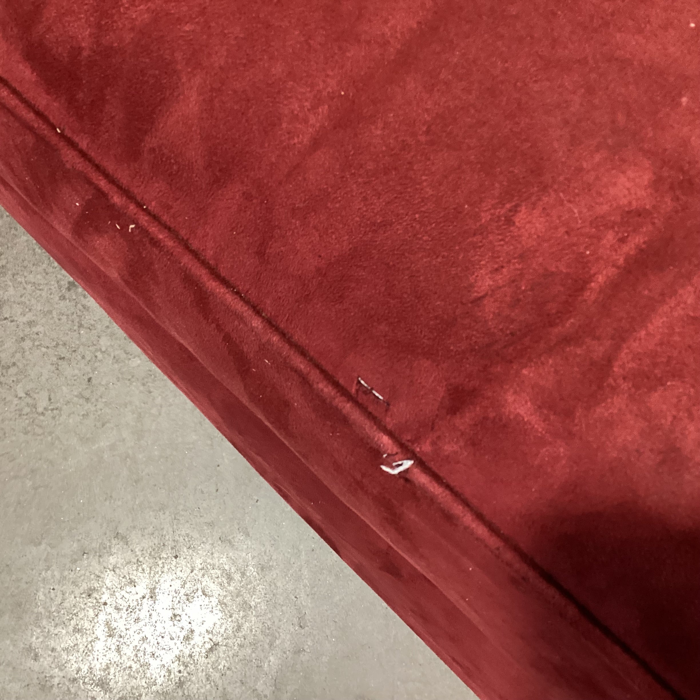 Red Micro Suede Chaise Sofa 70"x 33"x 33"