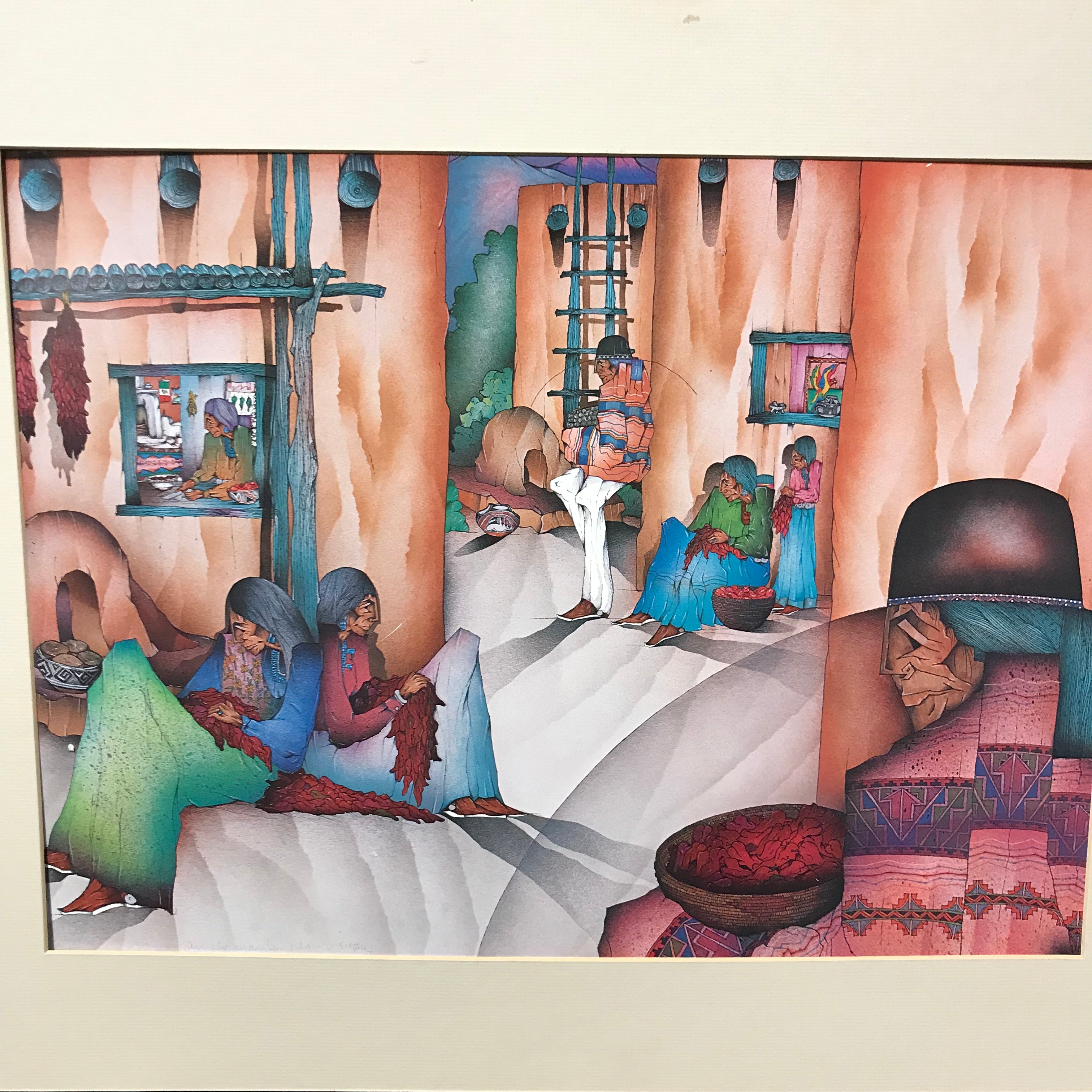 30"x 24" "La Cosecha" Art Print By Amado Pena