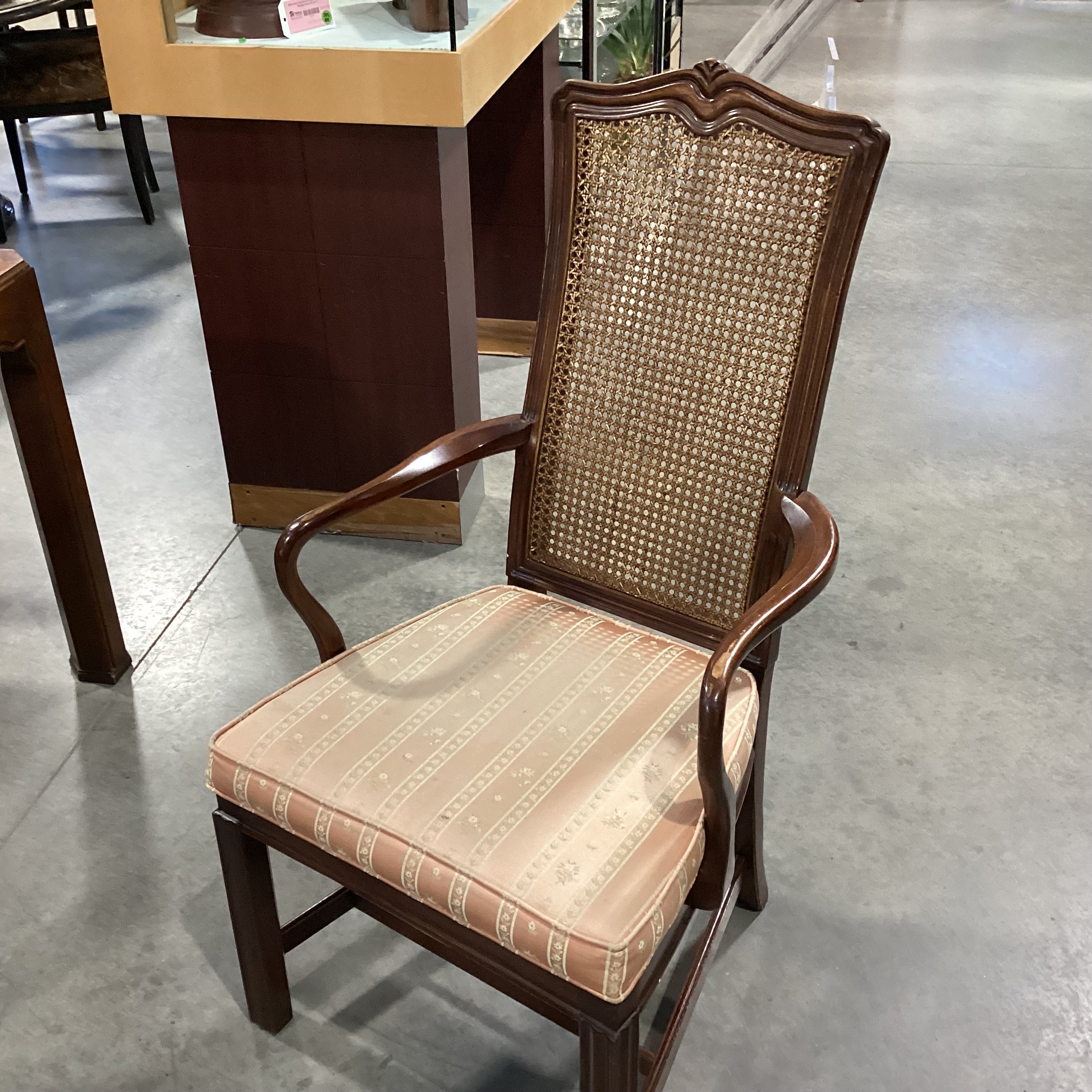 White Furniture Finished Wood & Burl Wood Veneer 2 Leaves Table with 8 Caned Chairs Dining Set 68" to 110"x 43"x 29.5"