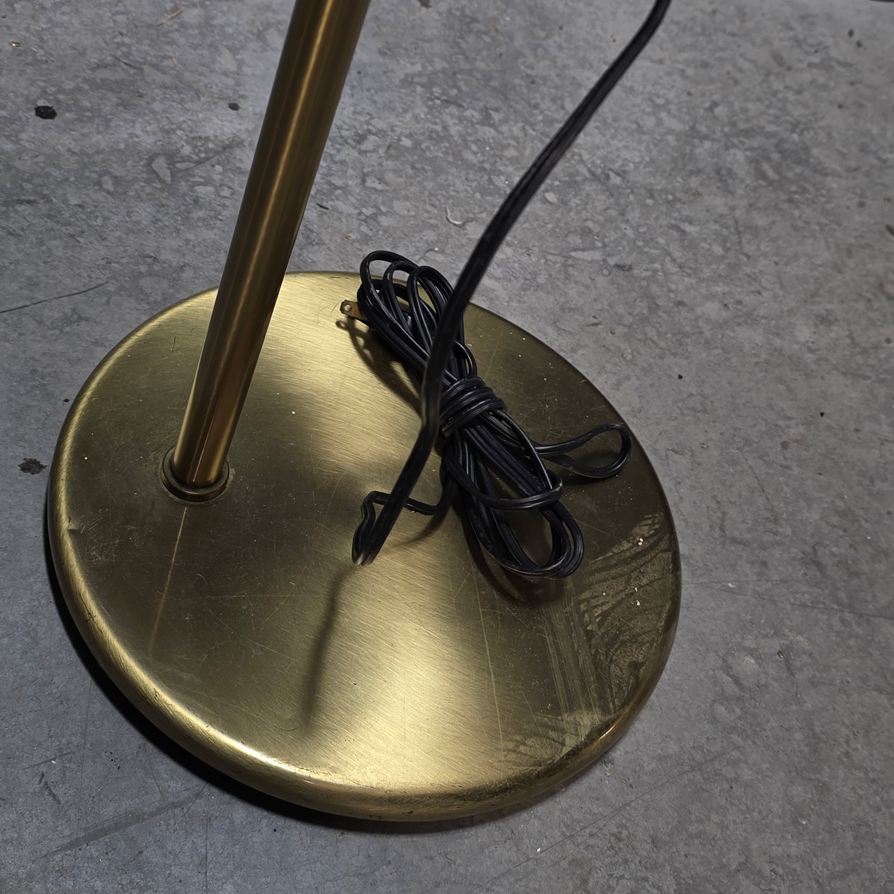 Vintage Mid Century Modernist Adjustable "Saxophone" Floor Lamp