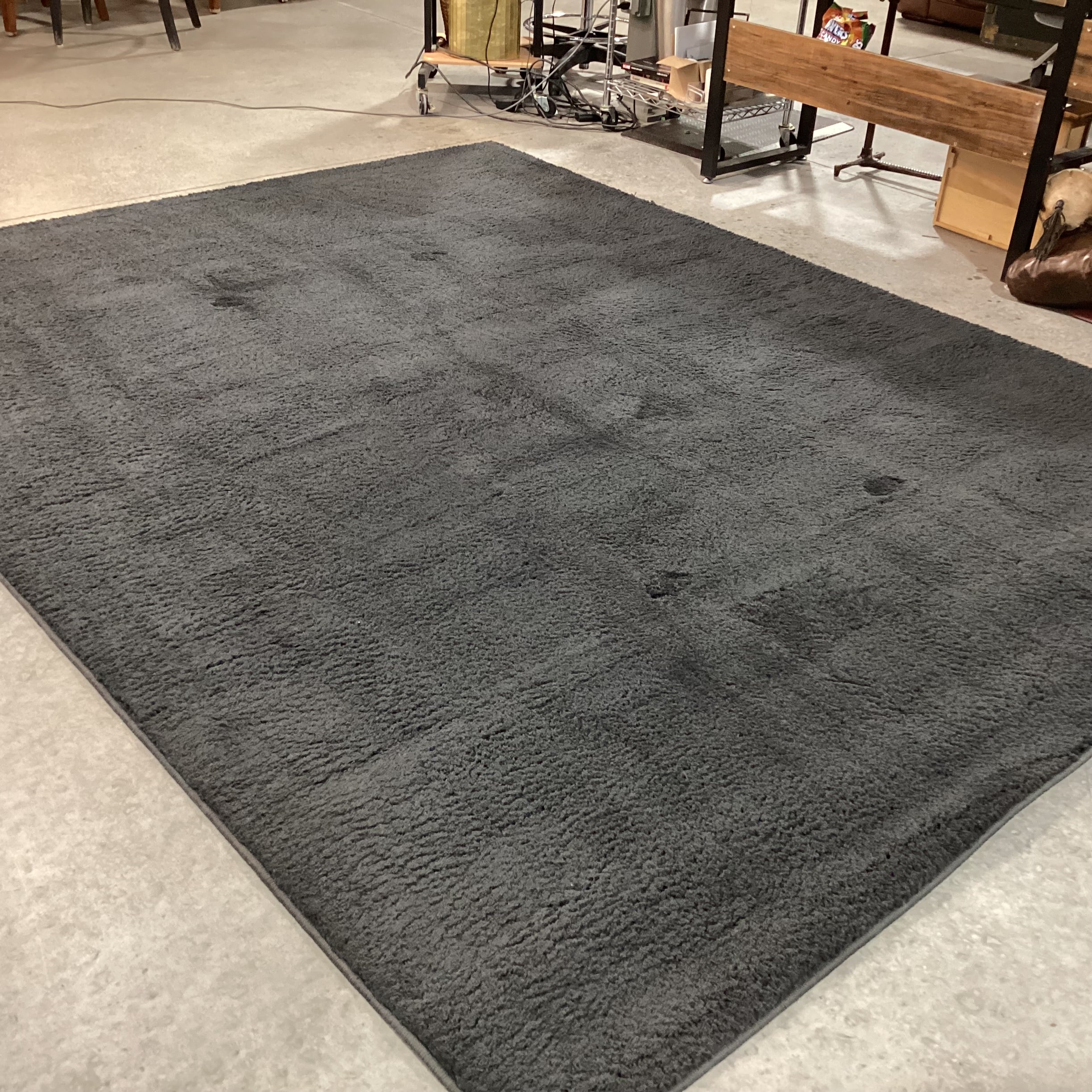 DahDoul Stone Black High Pile Rug