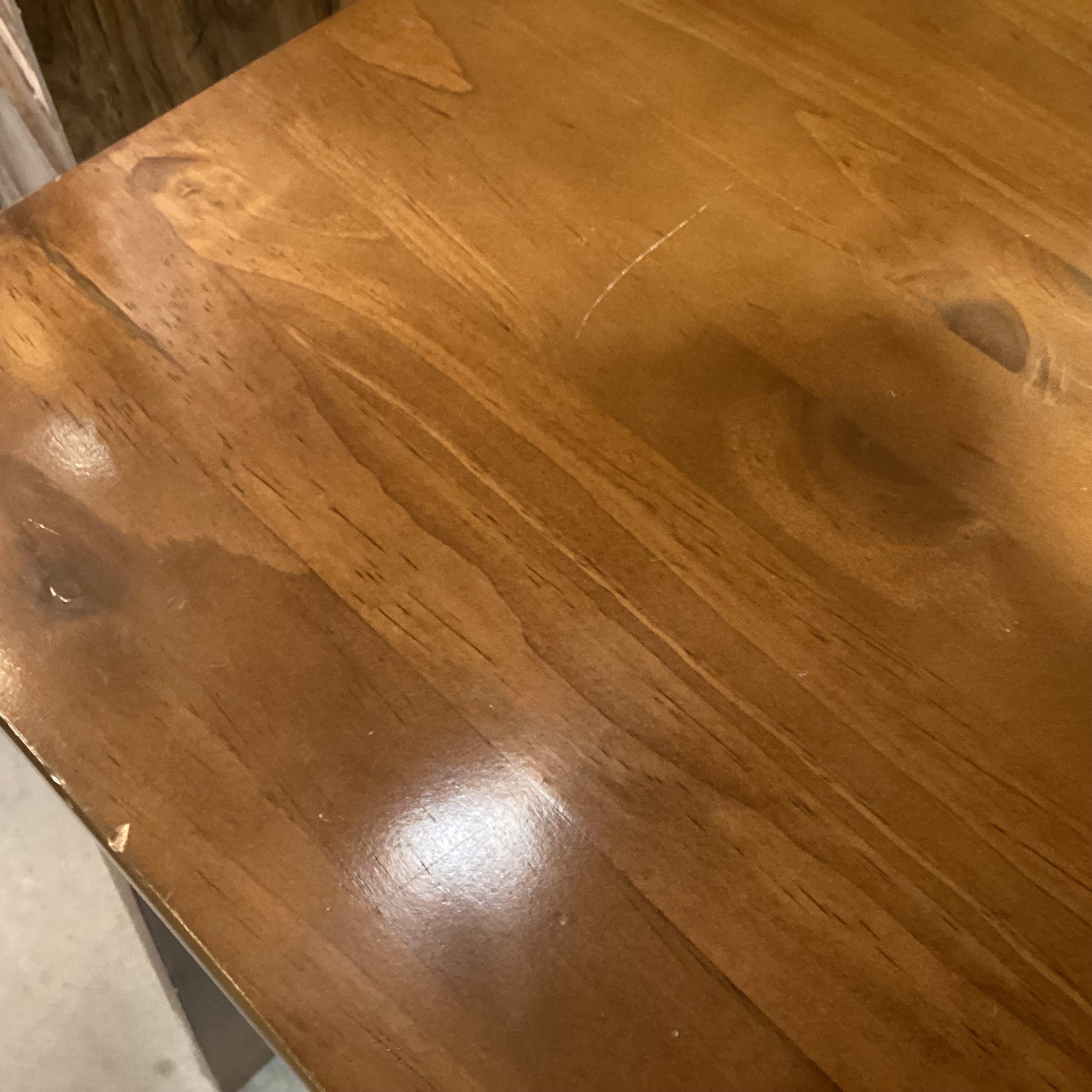 Finish Wood Saw Horse Style 1 Drawer End Table 24"x 16"x 26"