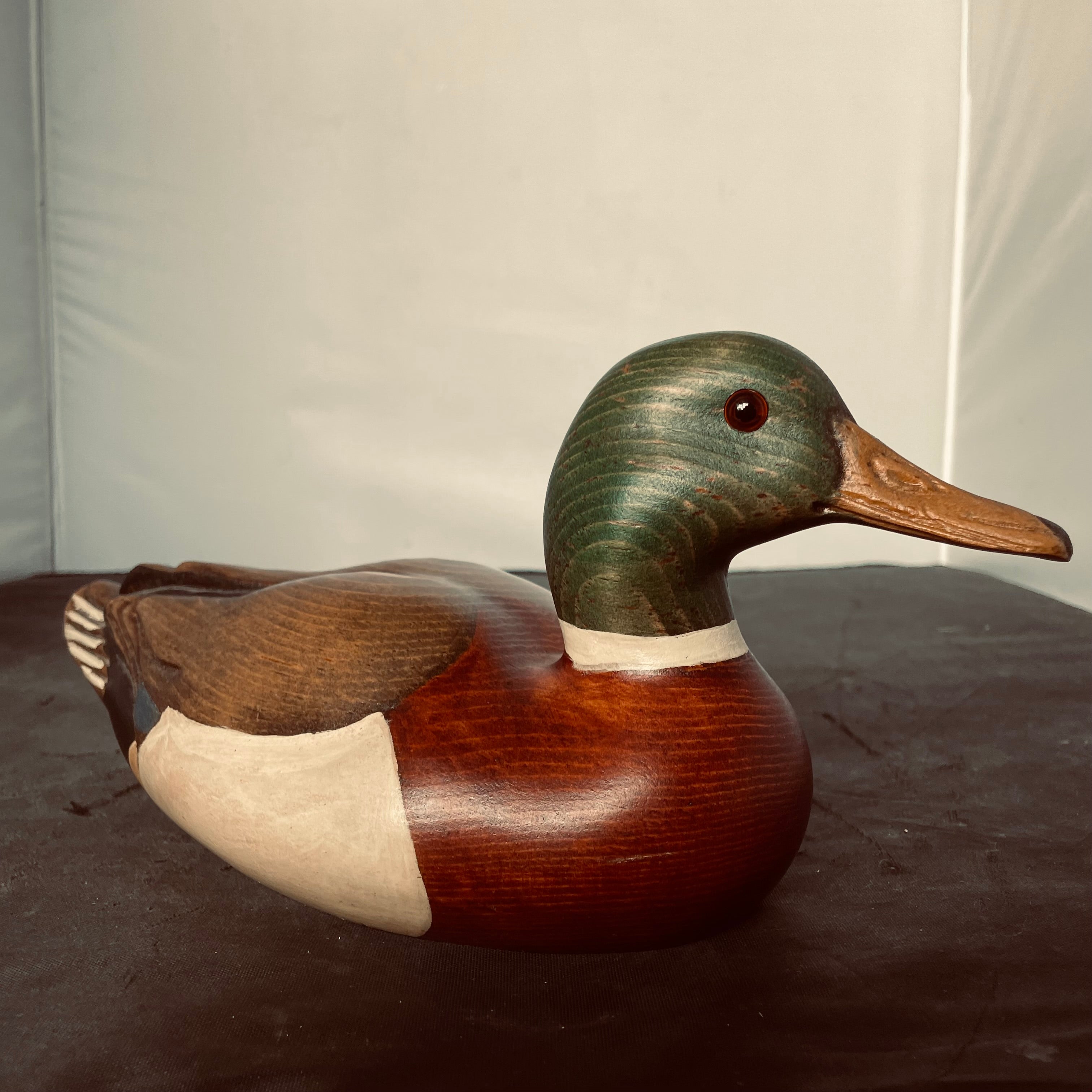 12" Big Sky Carvers Hand Carved Wood Duck Decoy Signed by Michelle Svedik
