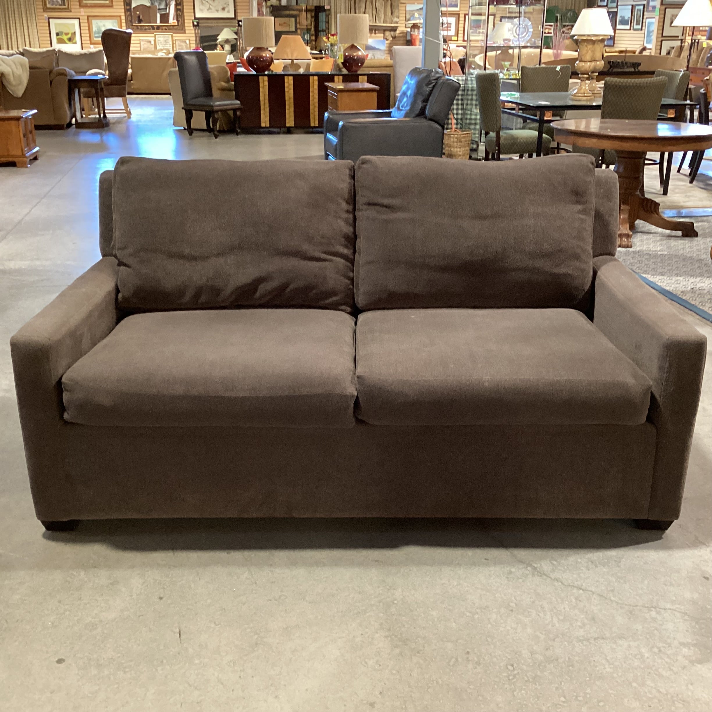 Taupe Brown Woven Full Sleeper Sofa 70"x 40"x 34"
