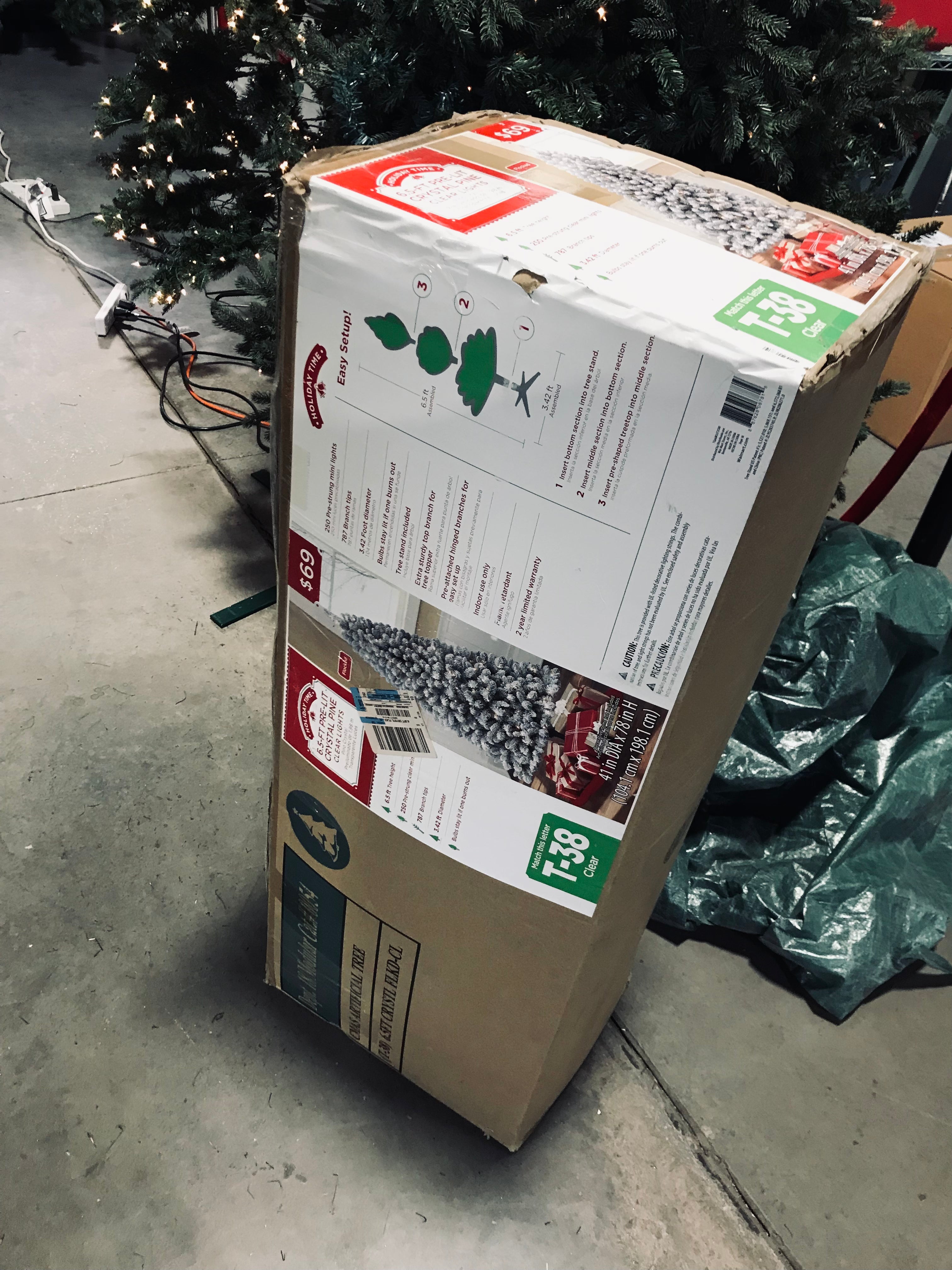 Holiday Time 6'.5" Pre-Lit Crystal Pine Clear Lights Faux Tree