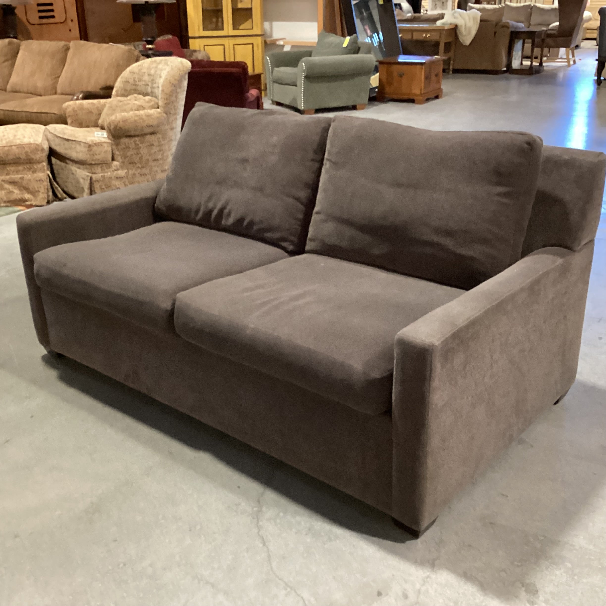 Taupe Brown Woven Full Sleeper Sofa 70"x 40"x 34"