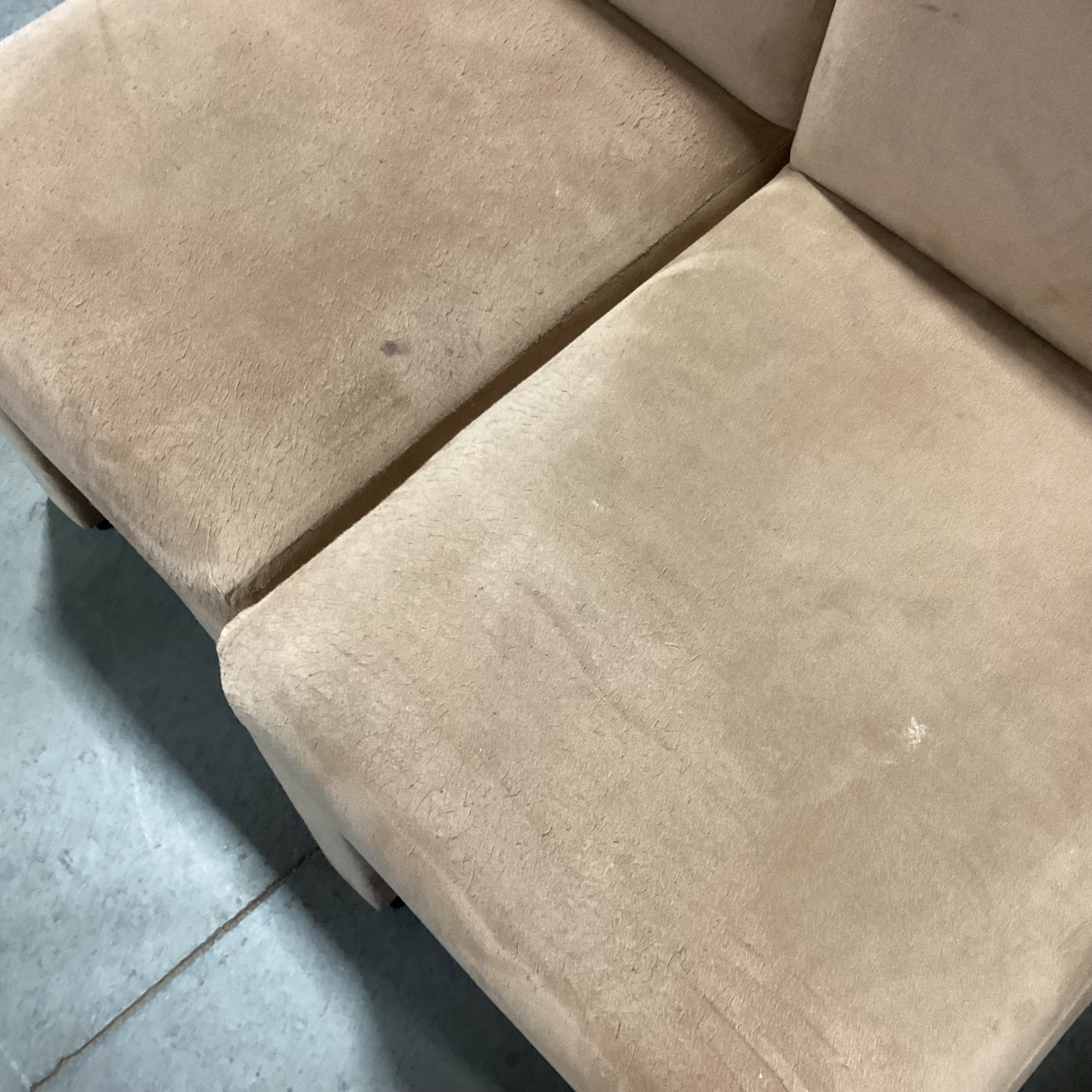 SET of 8 Tan Ultra Suede Dining Chairs 18"x 24"x 41"