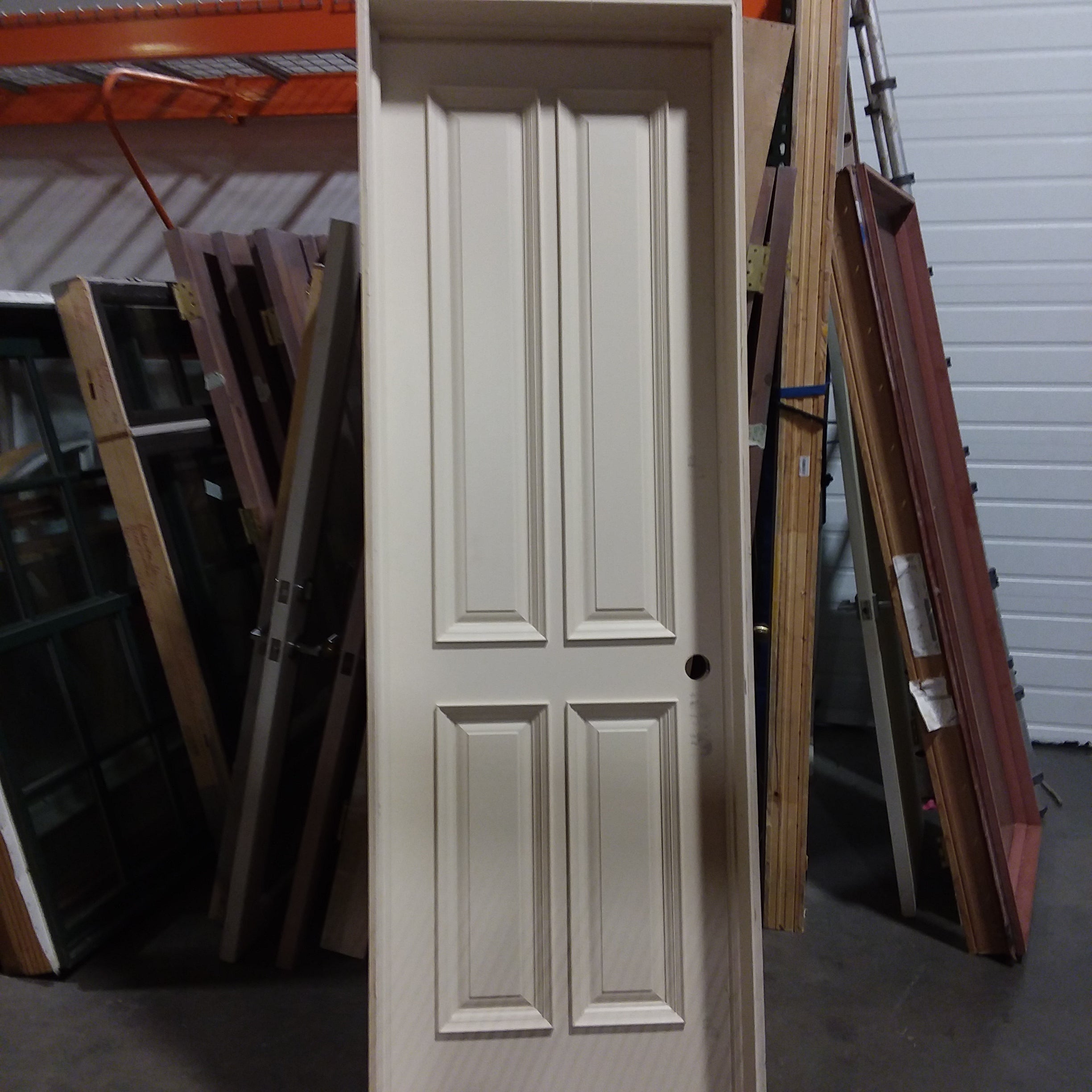 28"x 90"x 7" Cream 4 panel Interior Door With Jamb