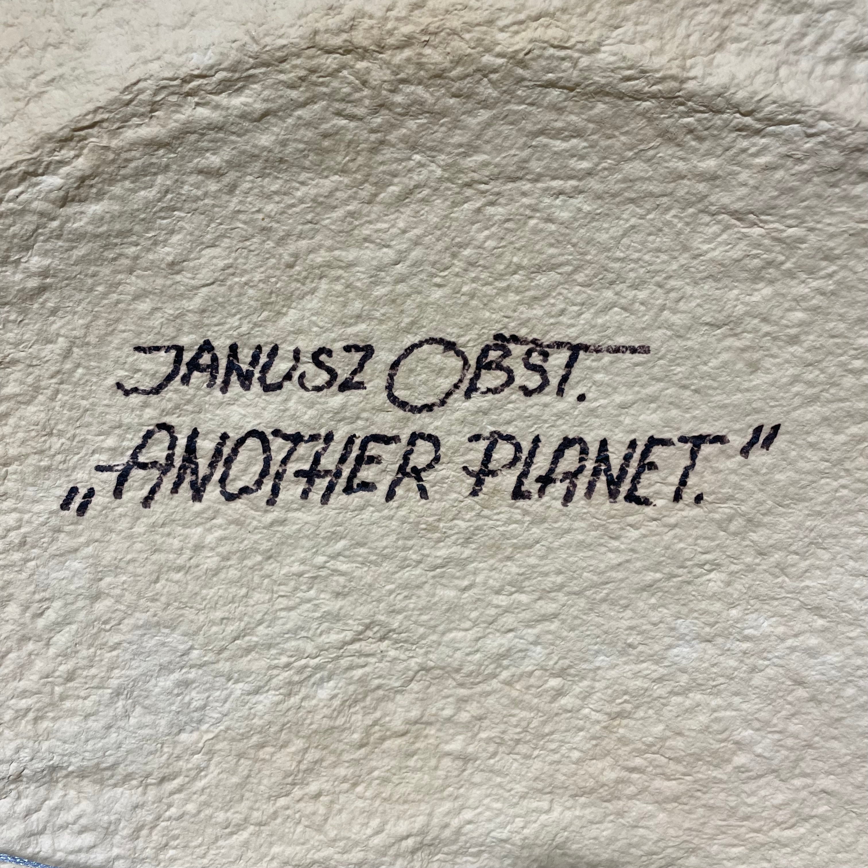 Janusz Obst Signed/ Dated "Another Planet"3D Bas Relief Original 46 1/2" x 66"