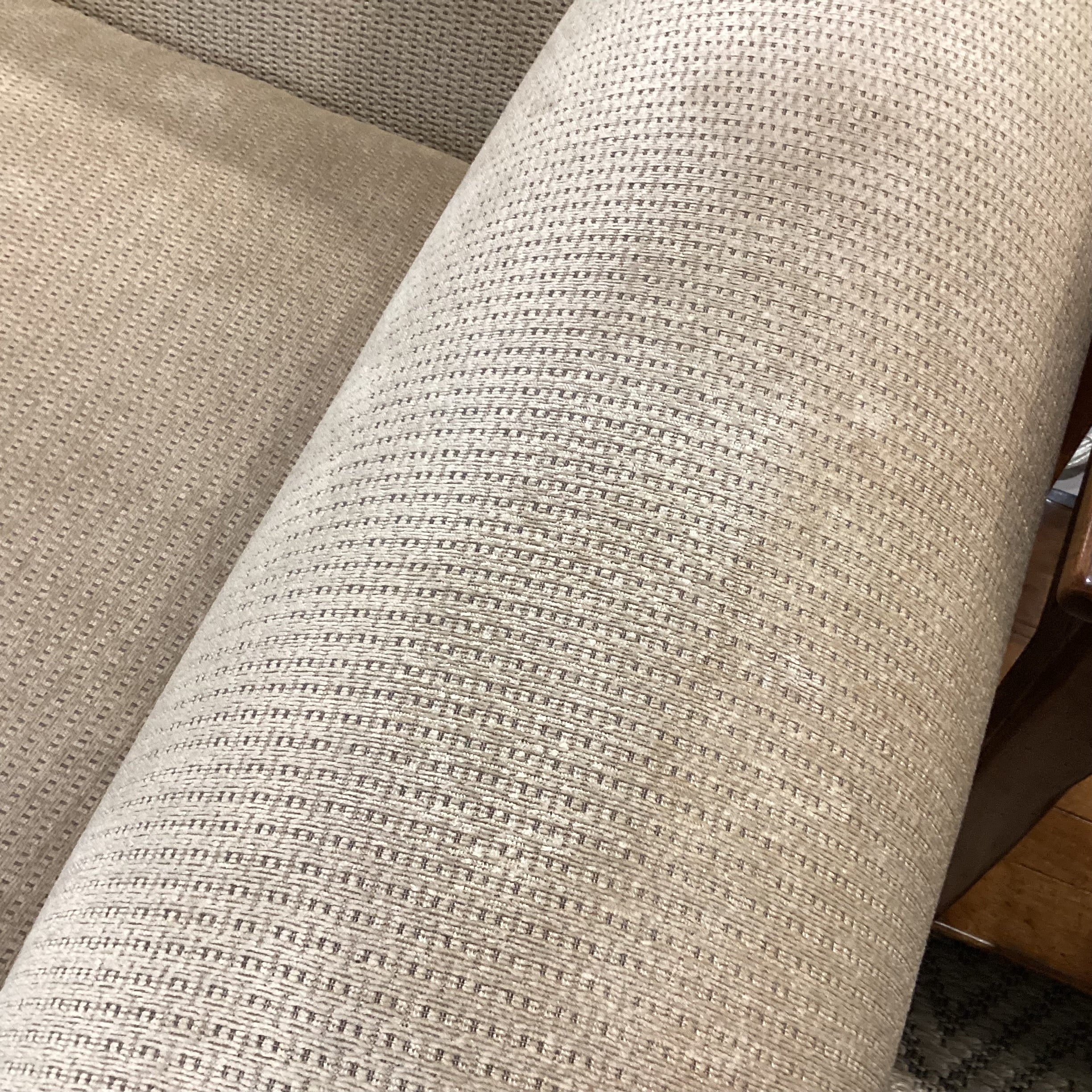 Golden Chenille Woven Roll Arm & Back Sofa 97"x 42"x 29"