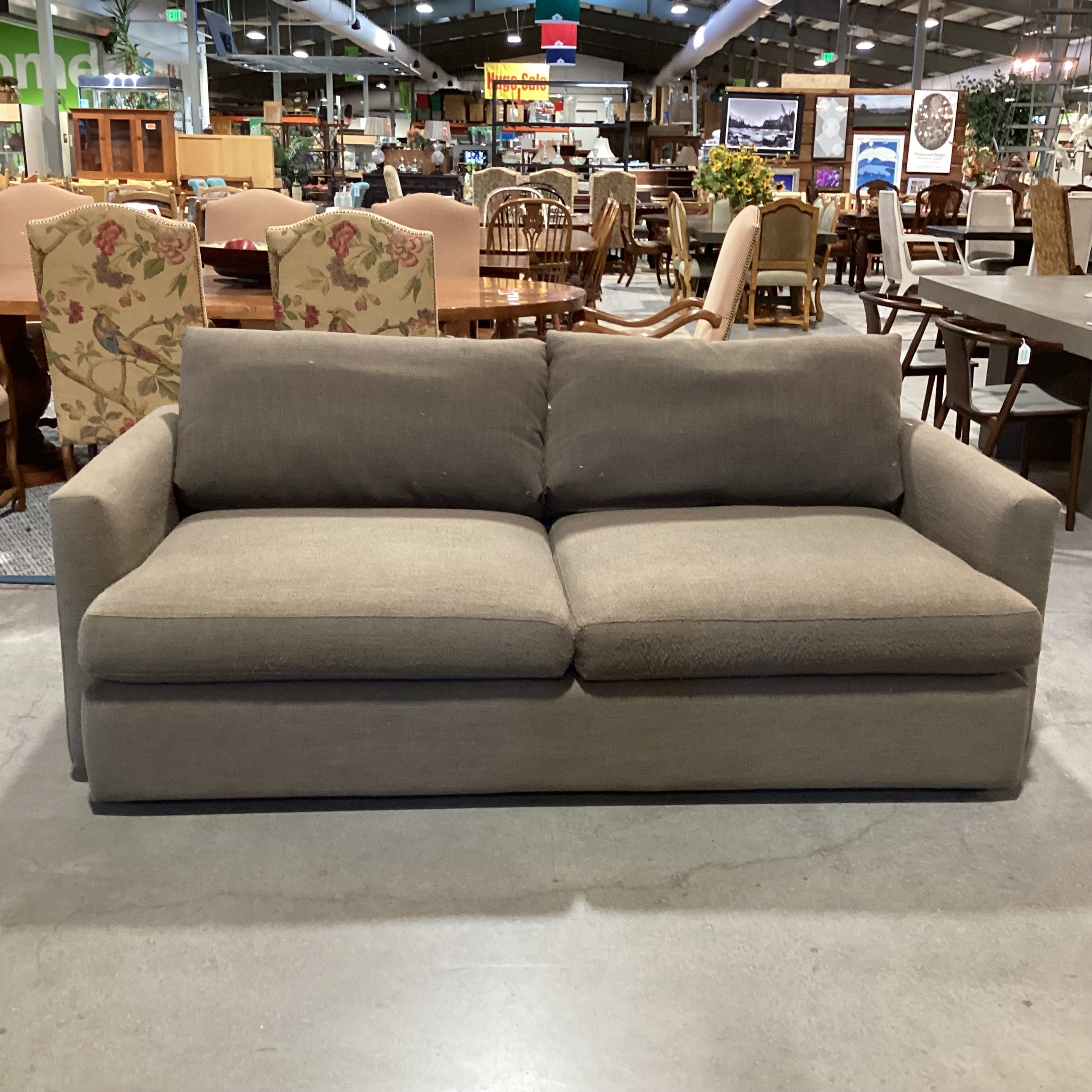 Crate & Barrel Taupe Woven Down Mix Sofa 82"x 42"x 26"