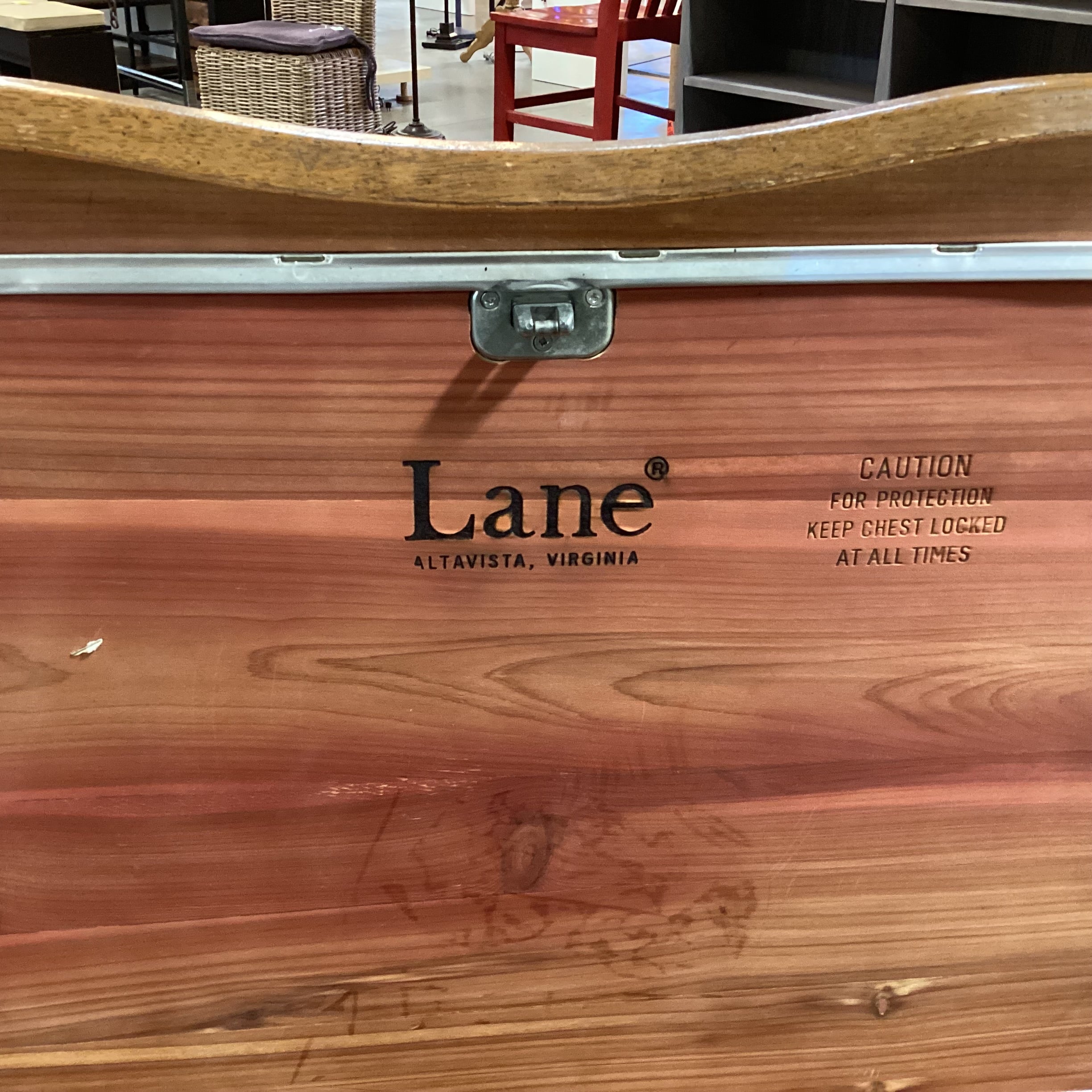 Vintage Lane Cedar Lined Faux Front Chest Trunk 37.5"x 18"x 27"