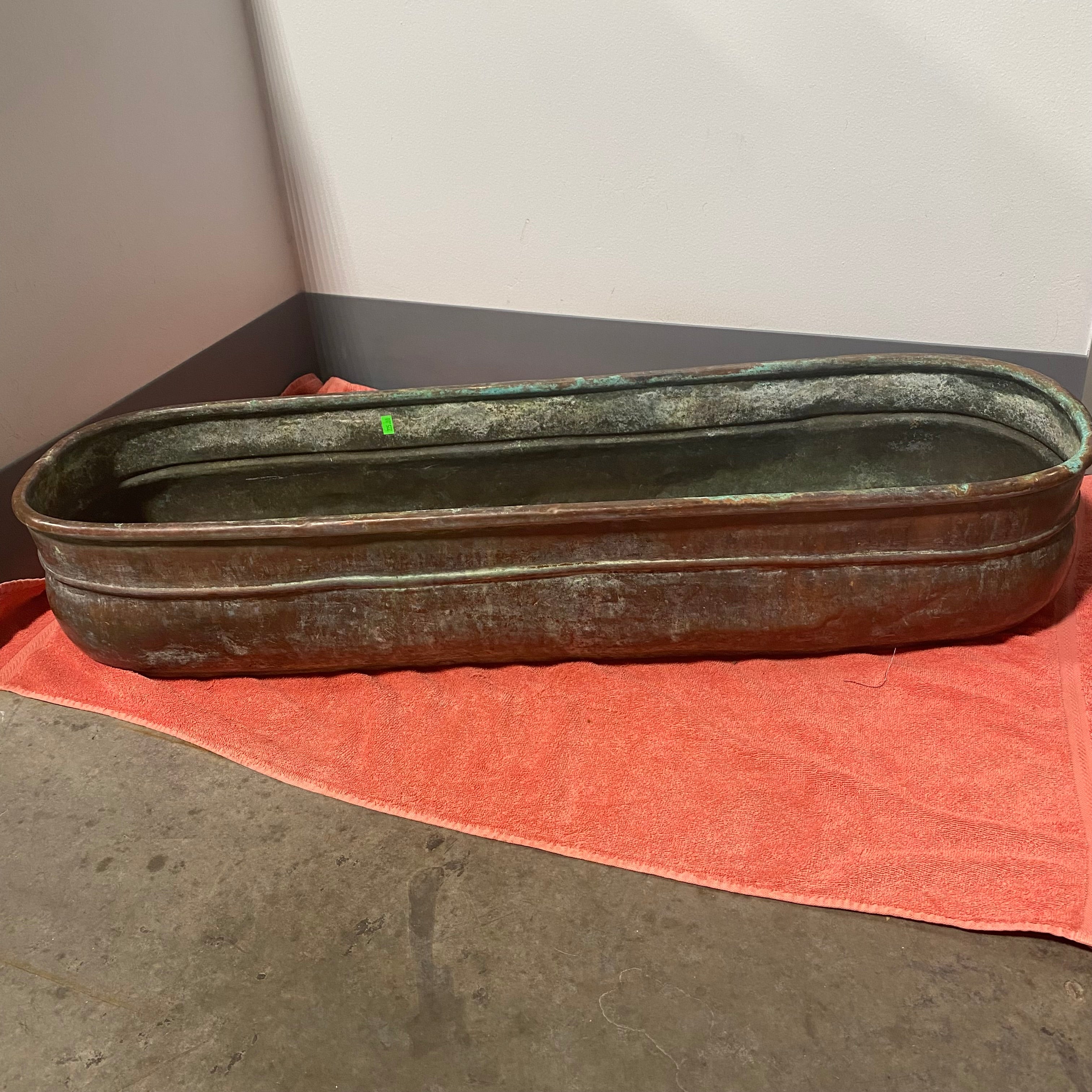 Vintage Copper Trough/Planter 38"x 11"x 8"