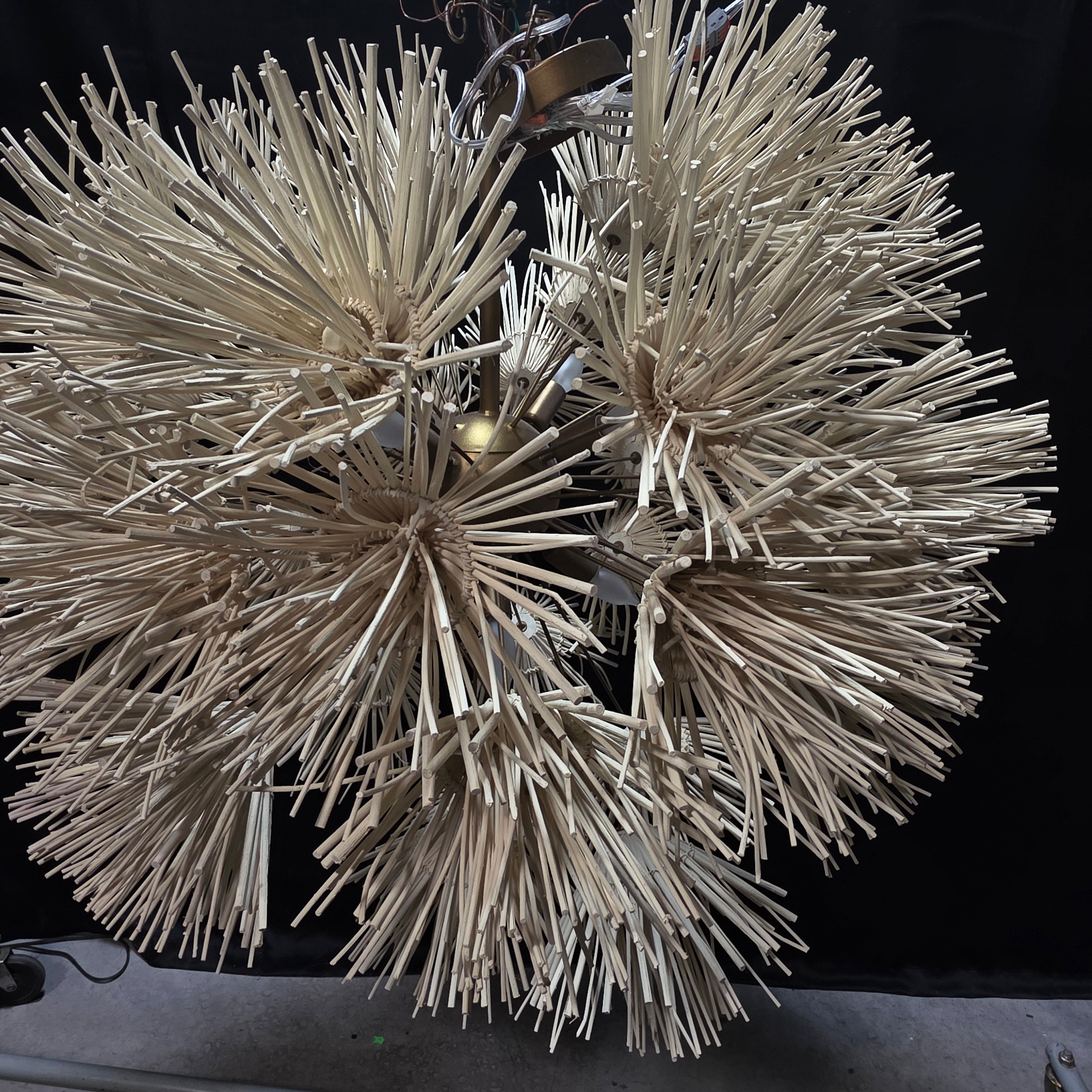 Arteriors Home Eight Light Winona Chandelier in Ivory Coconut Shells 39"x35"x37"