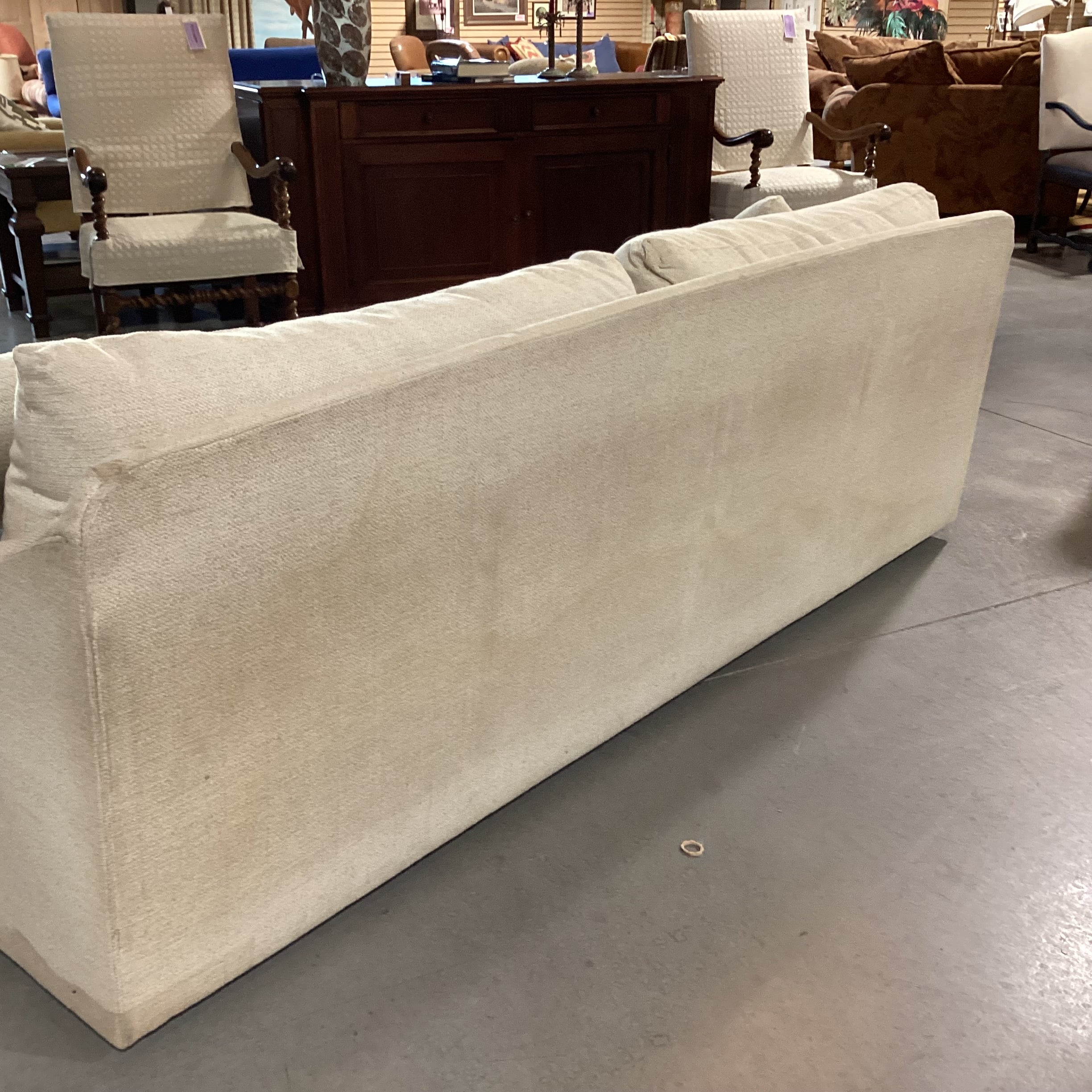 Arhaus Ivory Woven Slope Arm & Down Sofa 92"x 46"x 31"