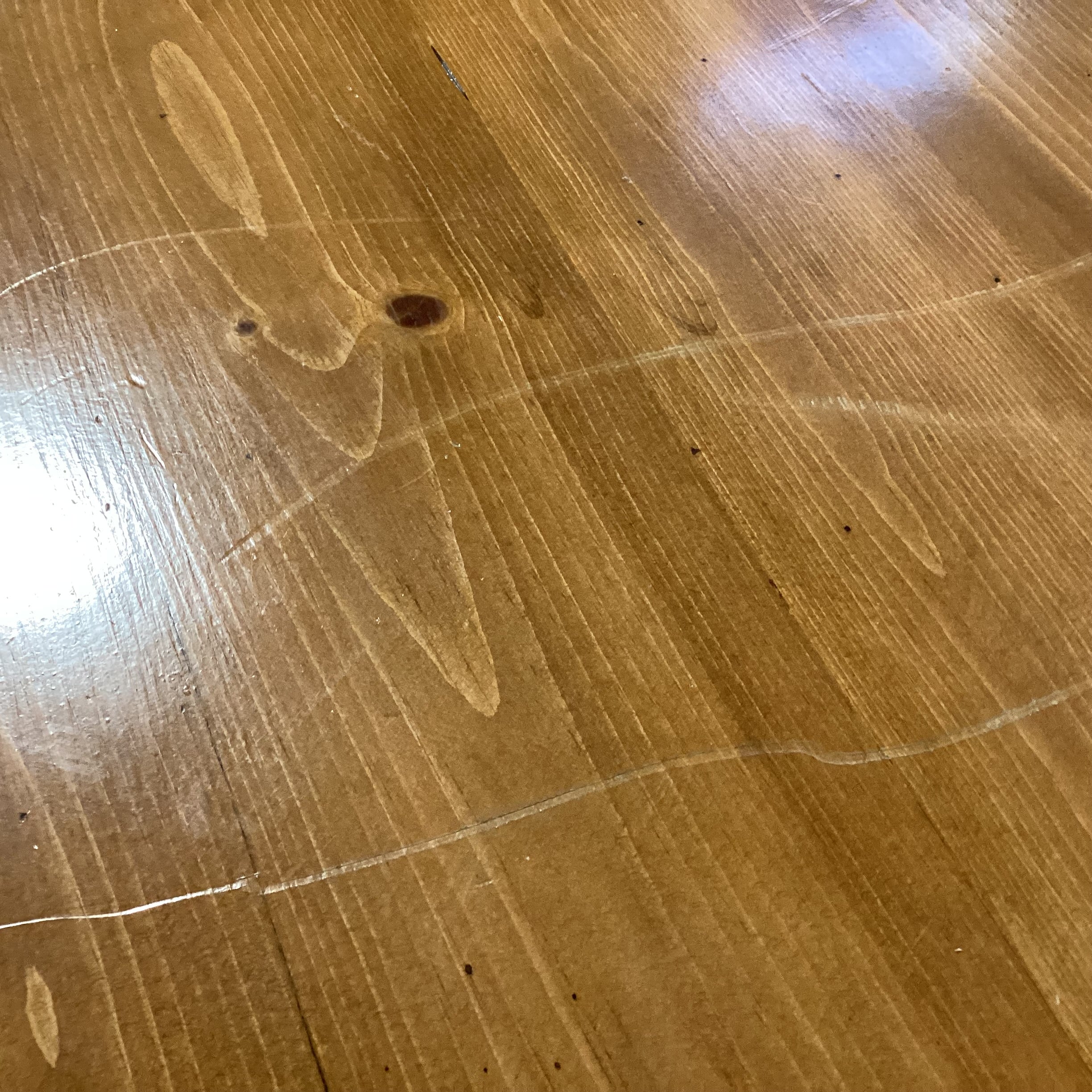 Round Wood & Iron Table with 4 Chairs Dining Set 48" Diameter x 30.5"