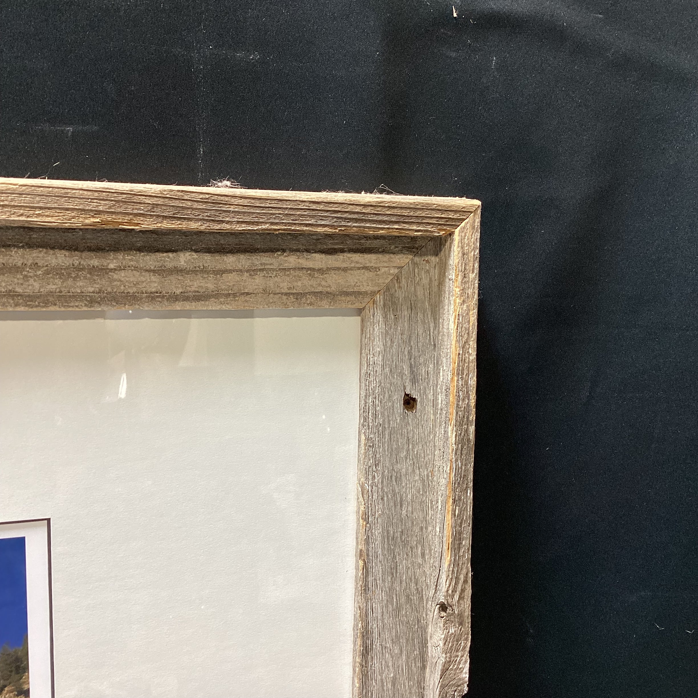 Peter Grannis Famously Well Known Signed "The Maroon Bells And Lake" Natural Rustic Wood Framed Photograph 39" x 27"