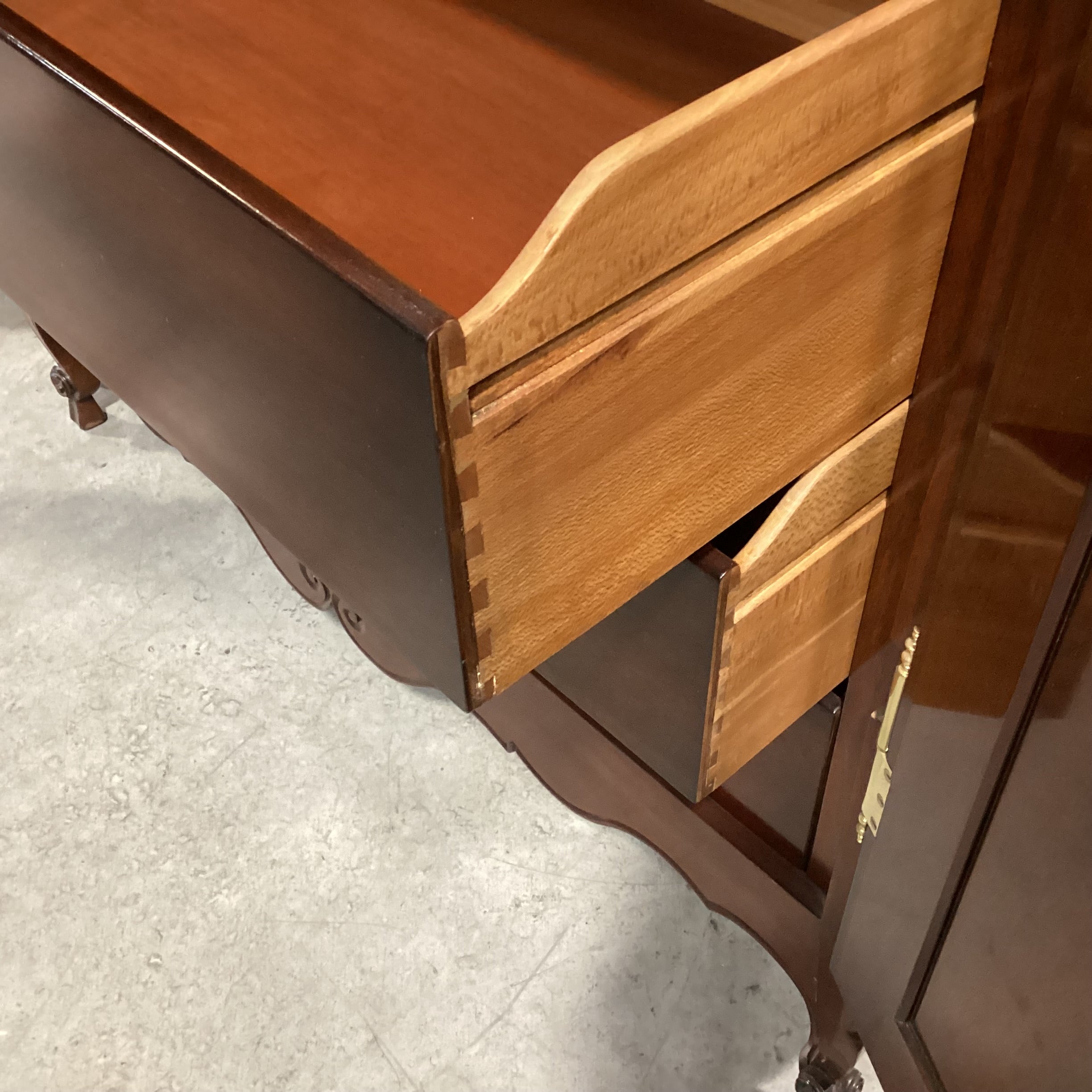 Kindel Winterthur Reproductions Lacquer Finished Wood 2 Door 3 Drawer Armoire 52"x 23"x 75"