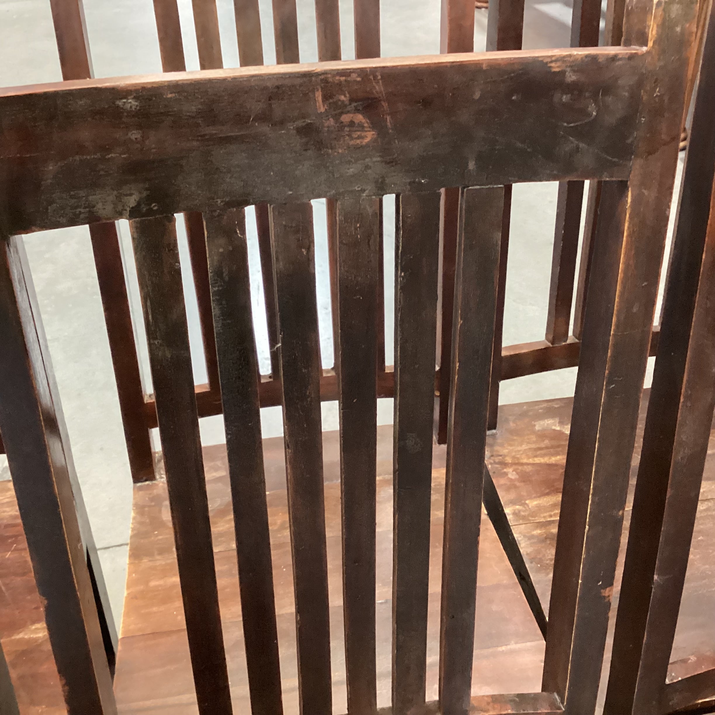 SET of 6 Dark Finish Solid Mango Wood Dining Chairs 18"x 22"x 44"