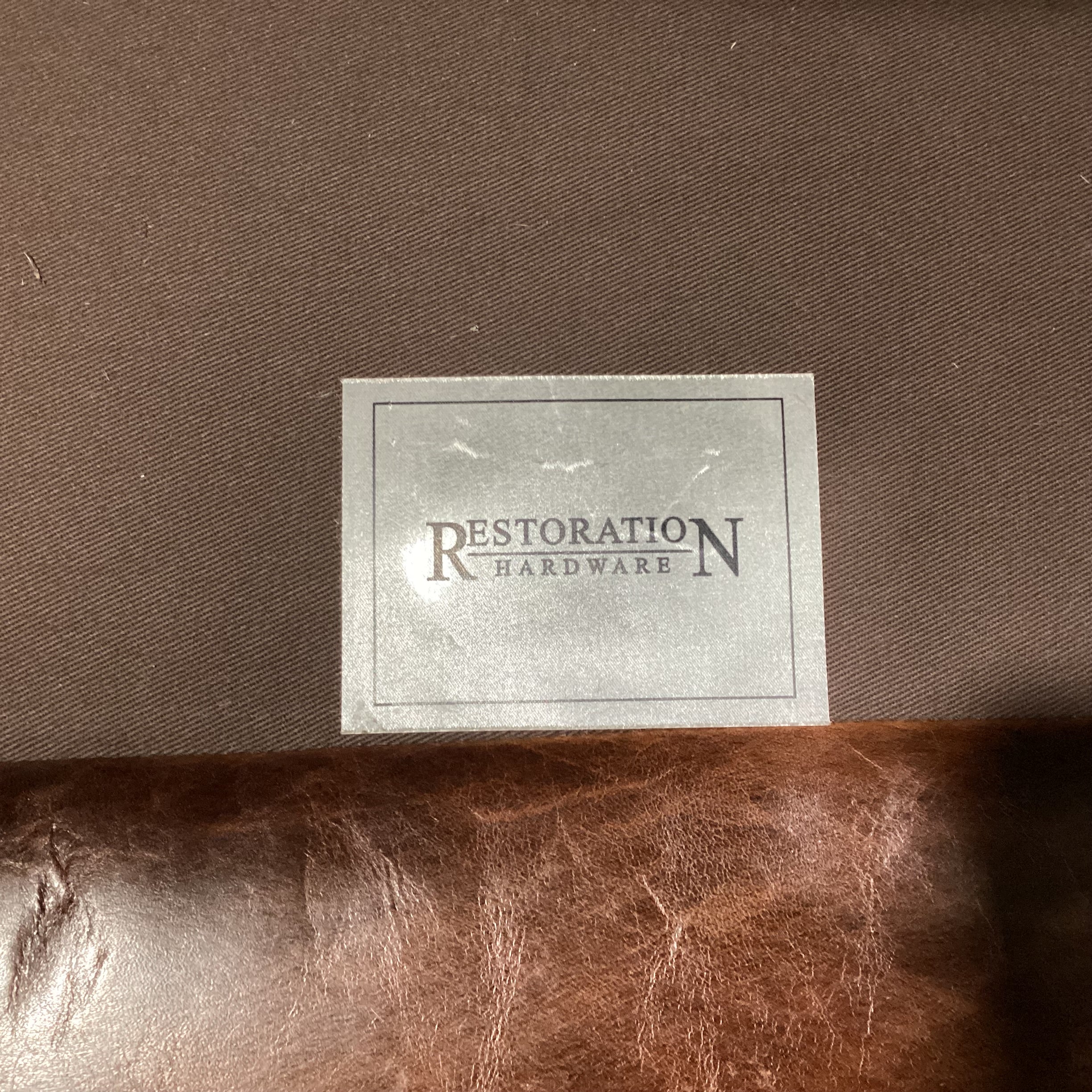 Restoration Hardware Distressed Leather Nailhead Club Chair 34"x 36"x 28"