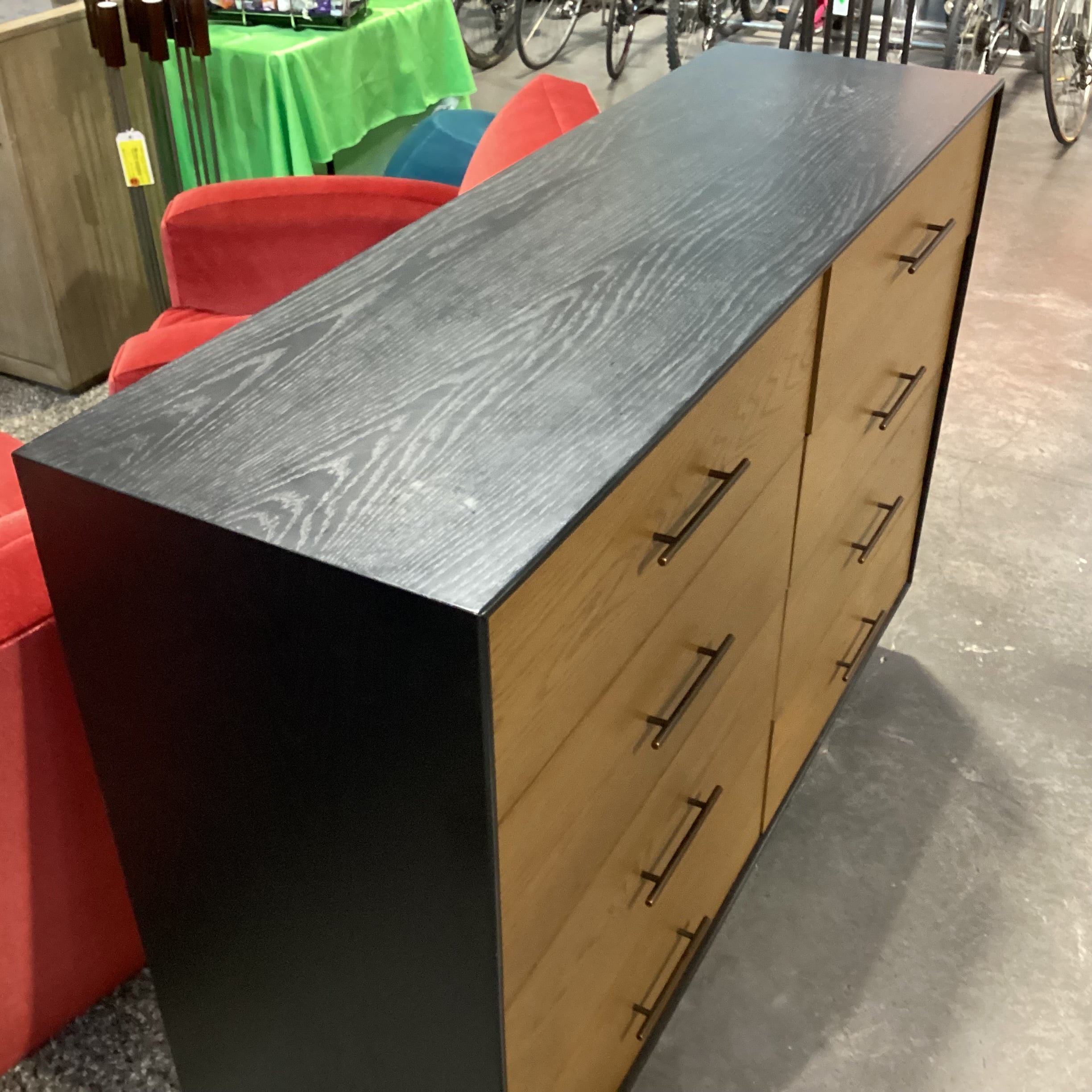 Four Hands 2 Tone Wood August 8 Drawer Dresser 59"x 19"x 43"