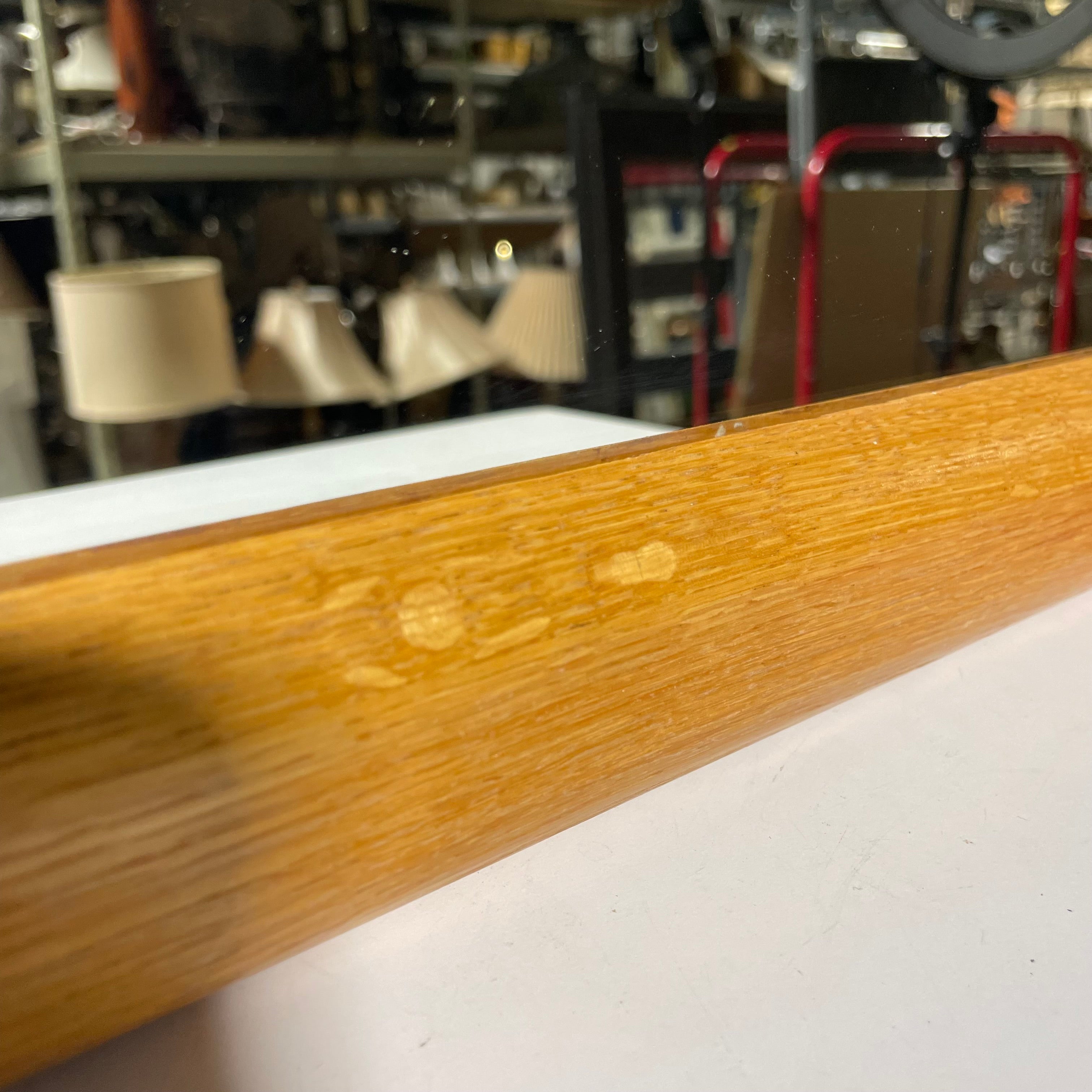 Large Rectangular MCM Wooden Wall Mirror 41" x 39"