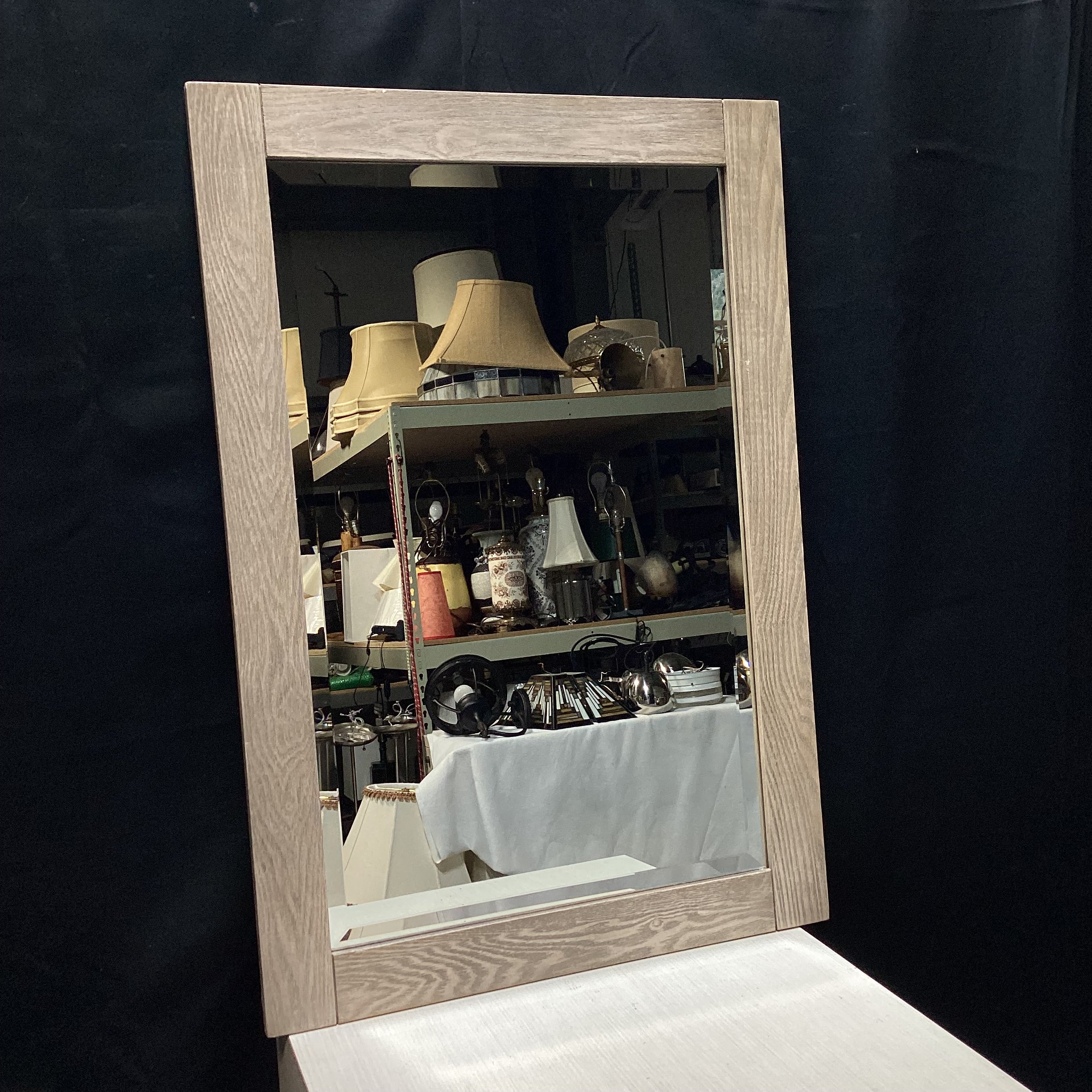 Bevelled Edge Light Colored Wall Mirror (2)  22" x 32"