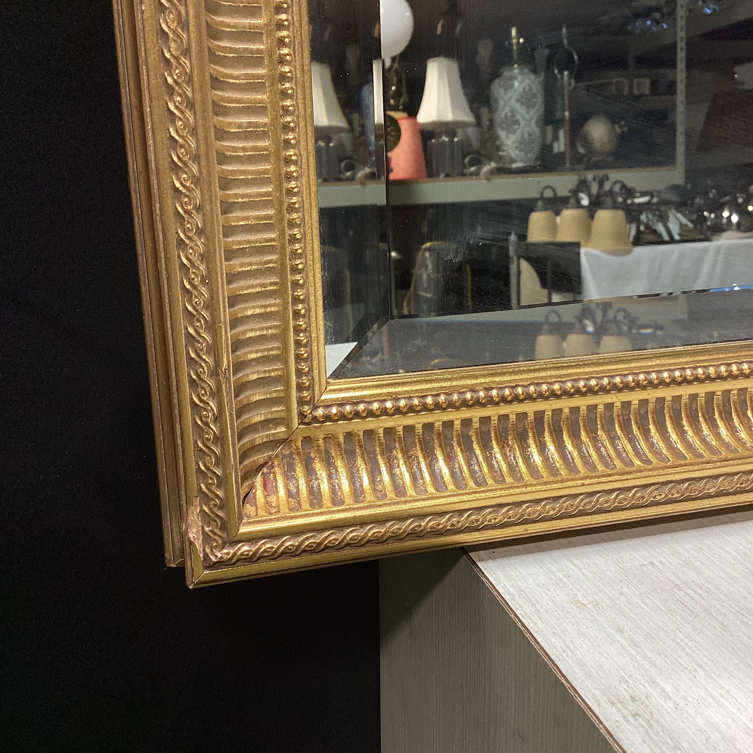 Vintage La Barge Gold Beveled Edge Wall Mirror 27.5" x 39.5"