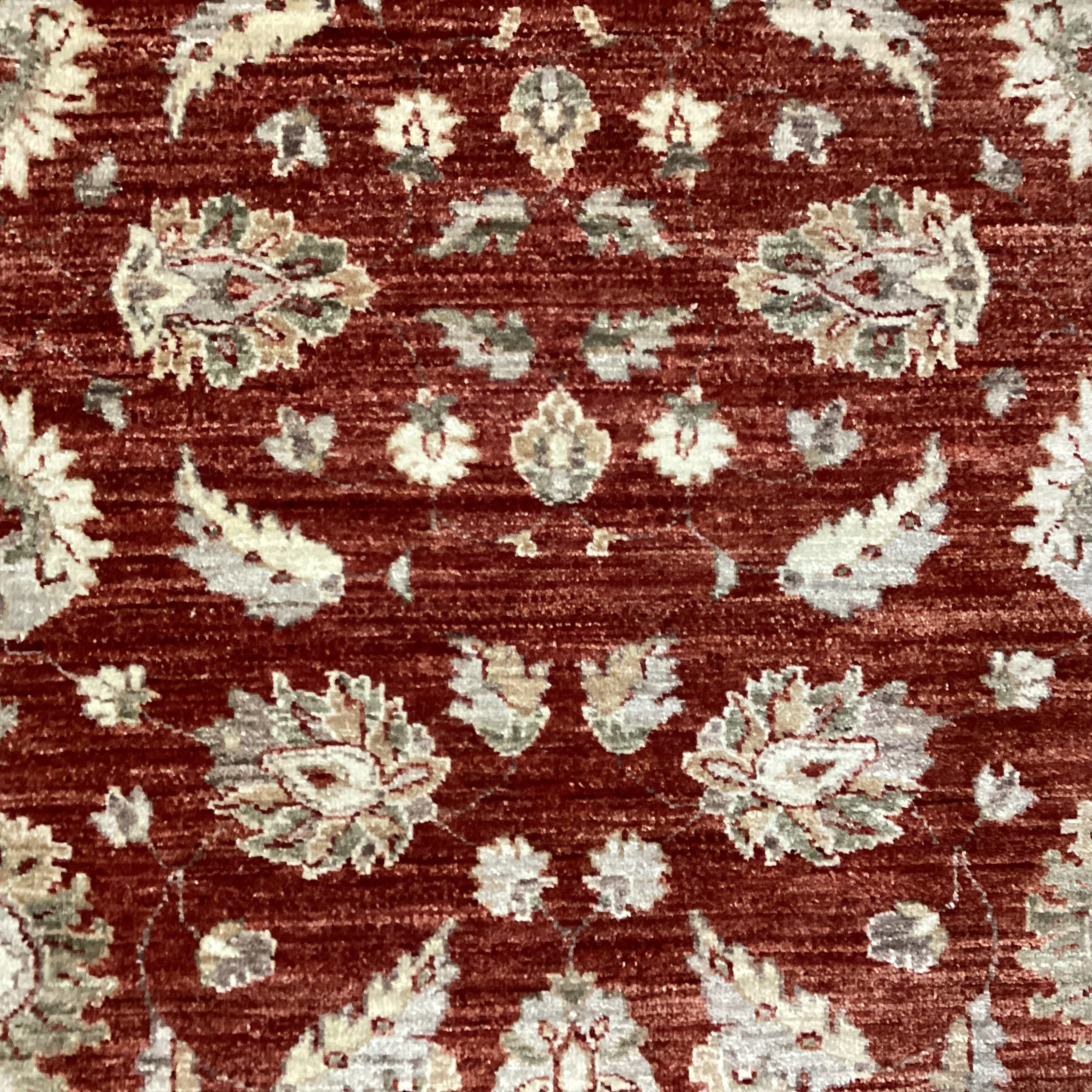 Afghan Oushak Rust & Cream Handwoven Wool Rug 4'2"x 6'4"