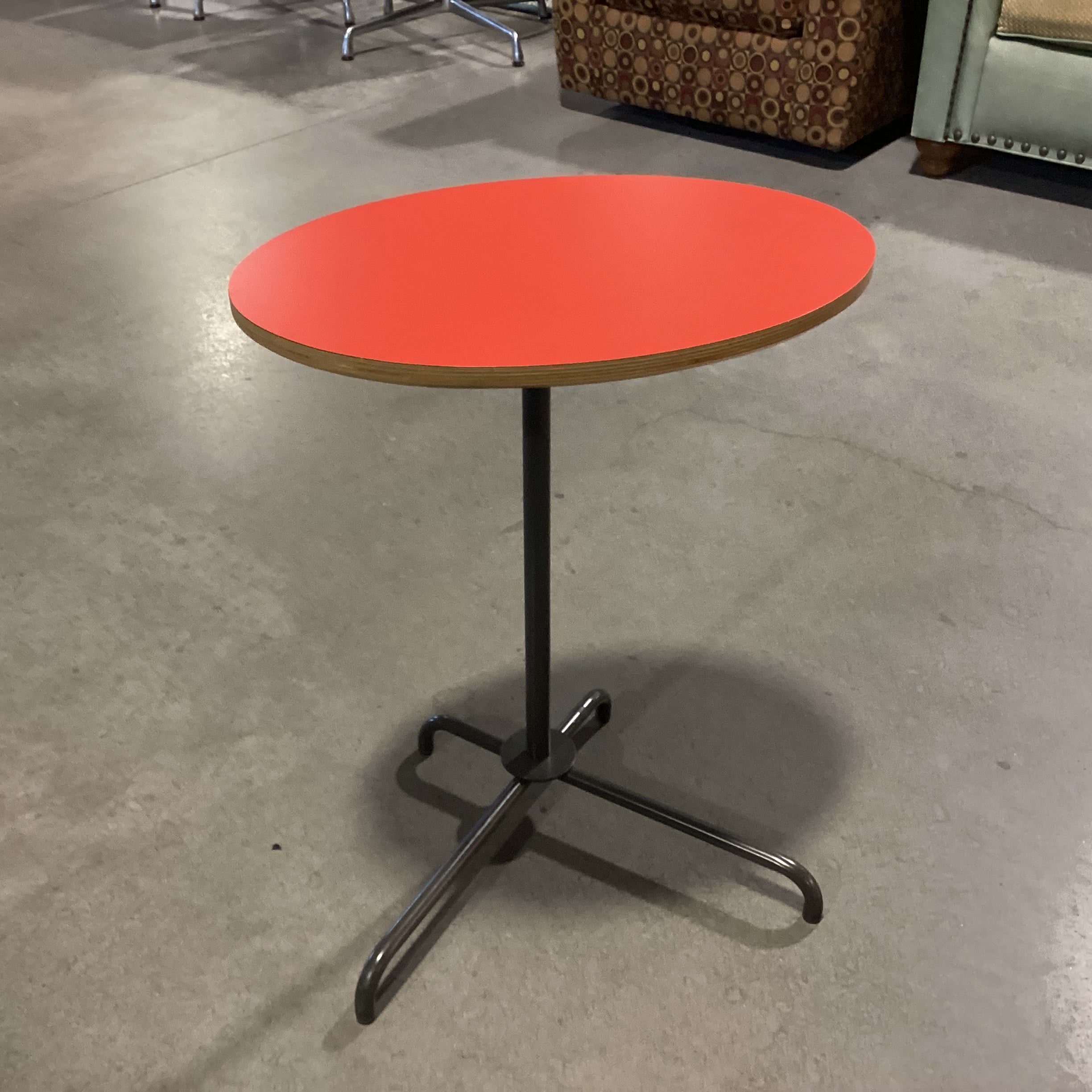 Harter Izzy Oval Red Laptop Side Table 20"x 14"x 26"