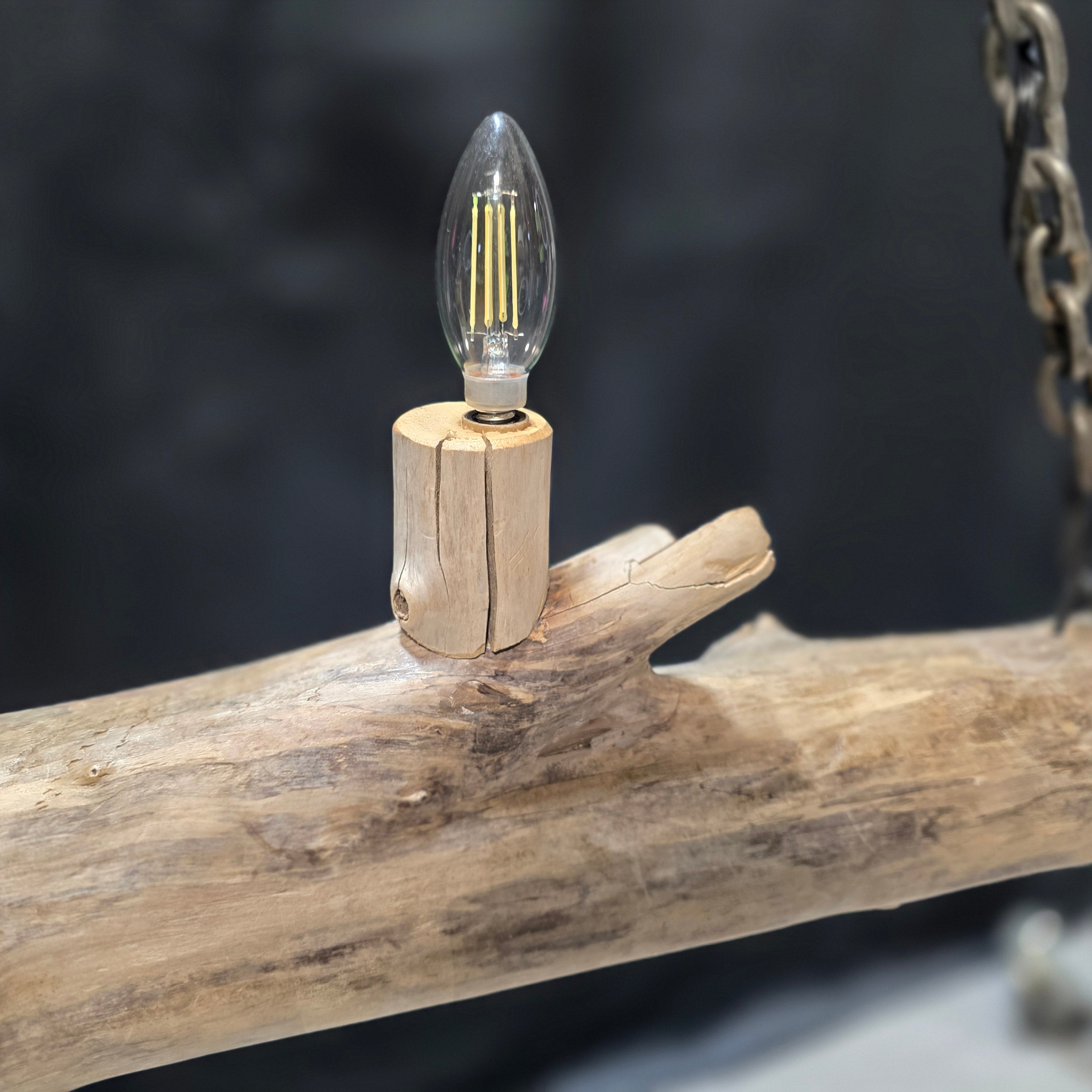 Driftwood Branch Six Light Chandelier 68"x5"x11"